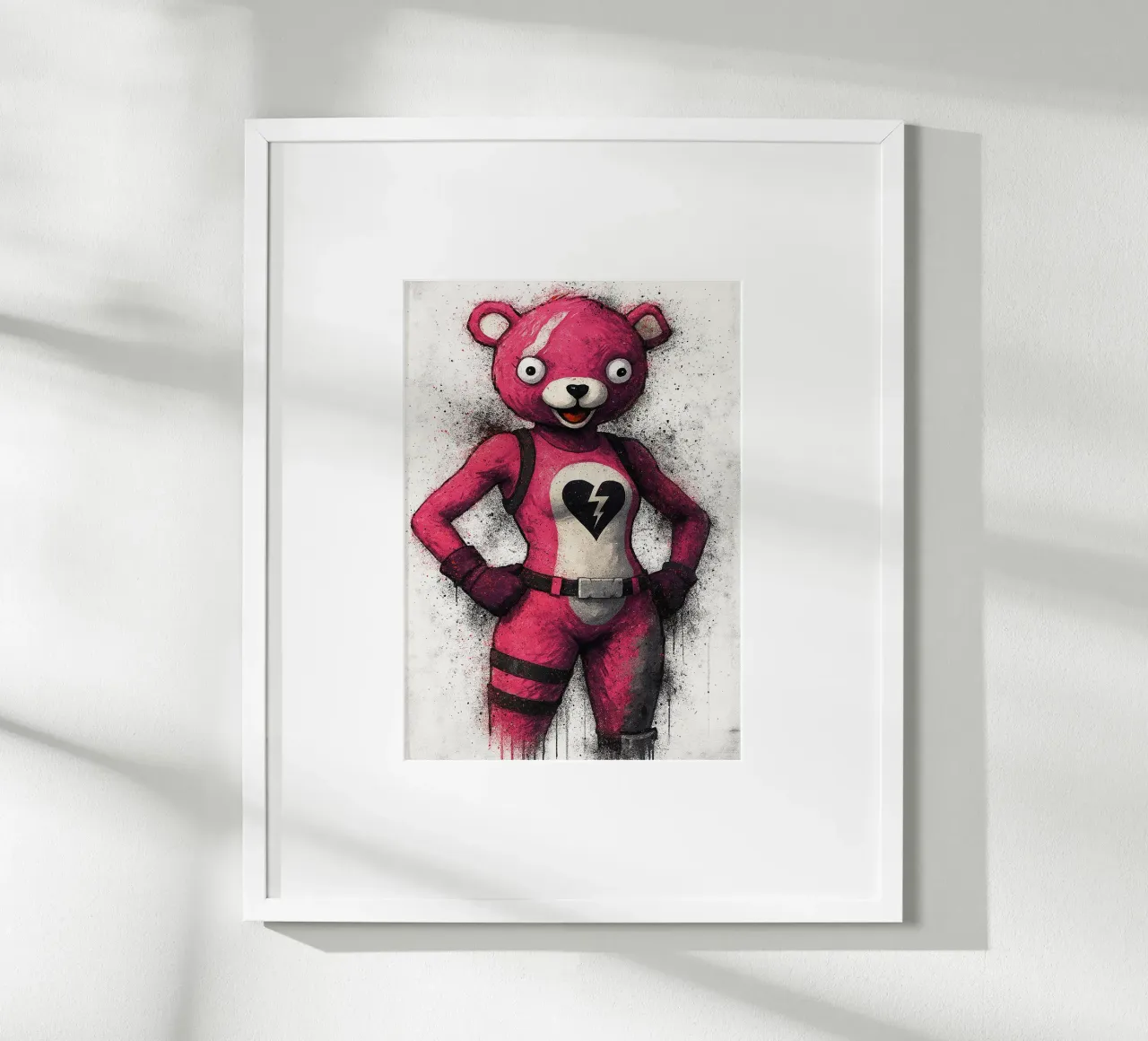 Fortnite cuddle poster con telaio in plastica da FreeArtStudio