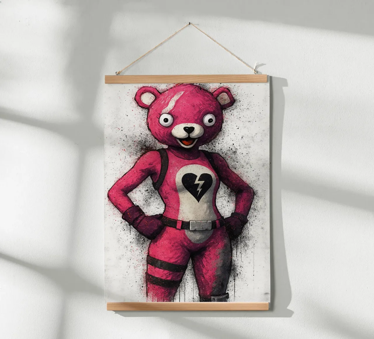 Fortnite cuddle poster con telaio in plastica da FreeArtStudio