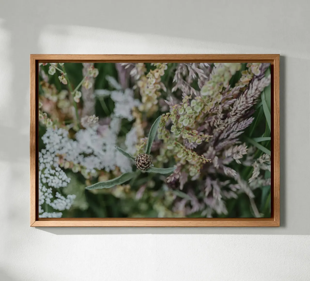 Boho bloemsierkunst elegantie canvas met Baklijst van Carinaprint