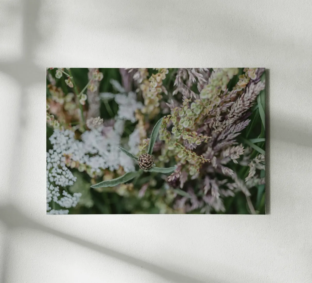 Boho bloemsierkunst elegantie canvas met Baklijst van Carinaprint
