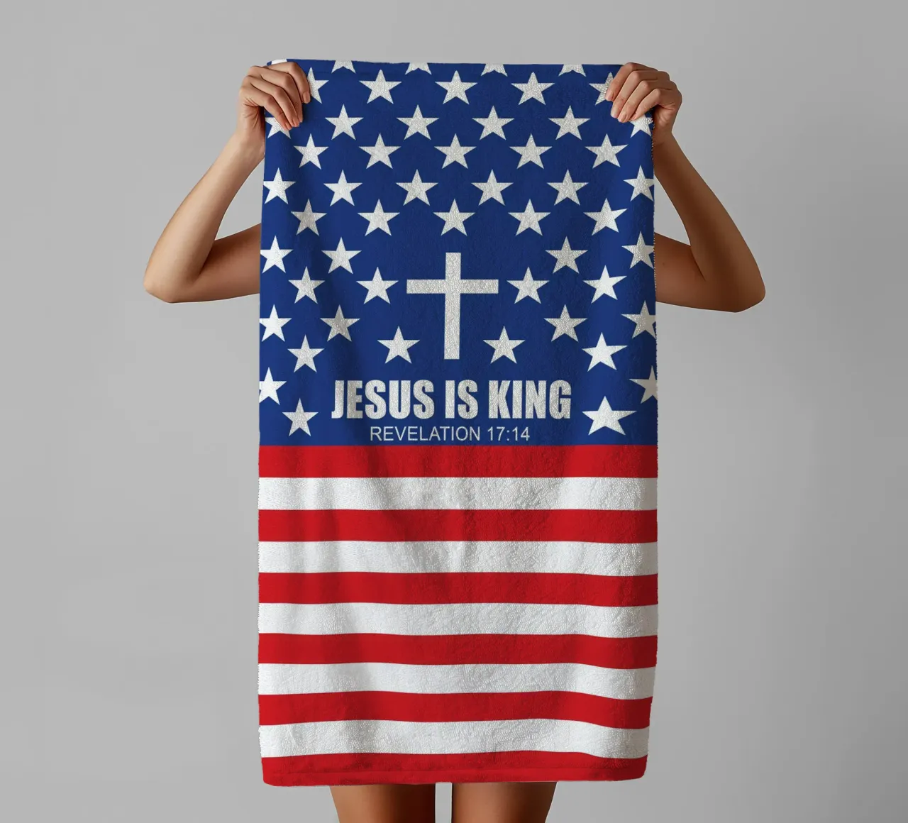 Patriotic christian in American Flag for Men Dad Father asciugamano da bagno da Guiarts