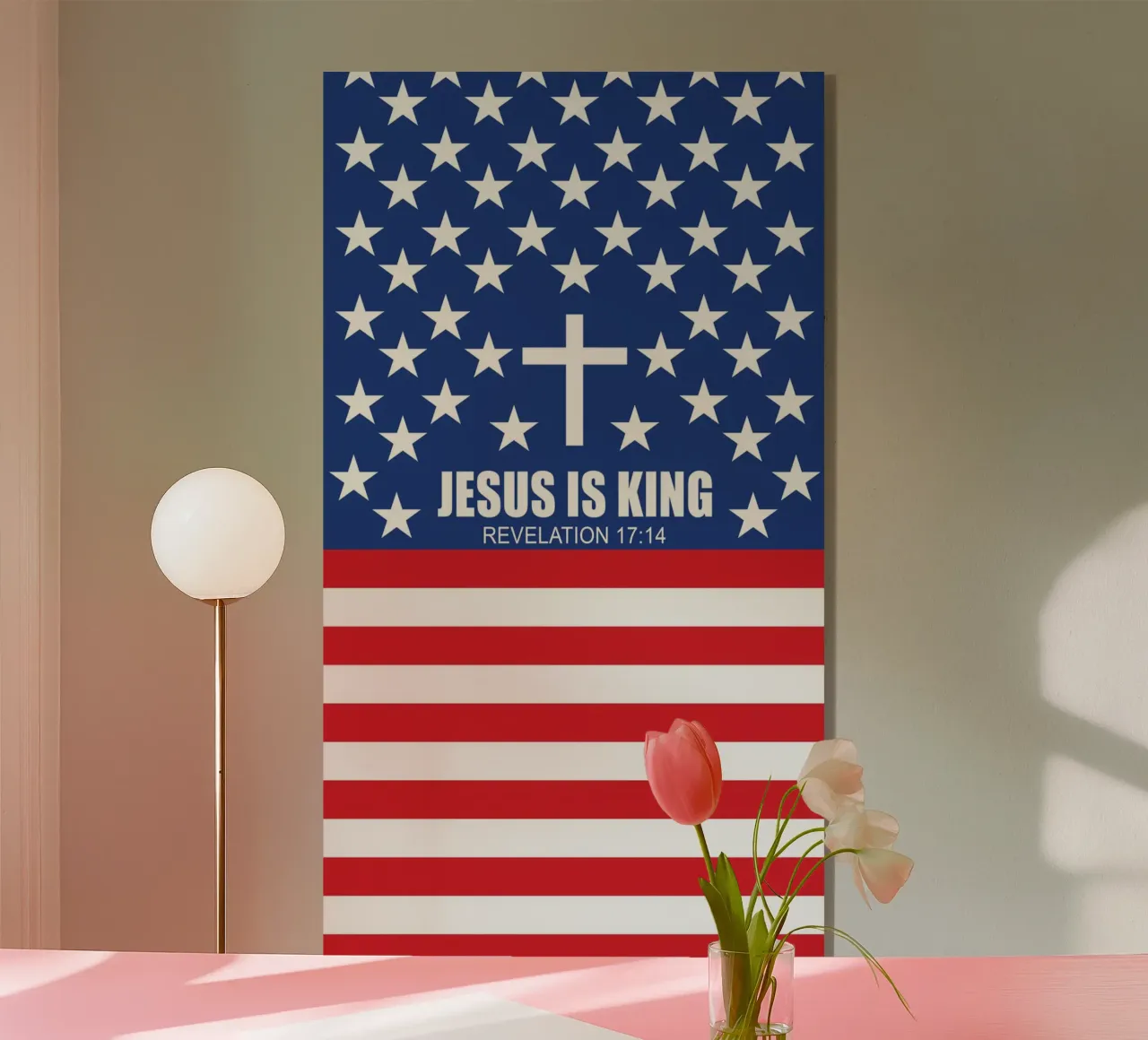 Patriotic christian in American Flag for Men Dad Father plexiglass da Guiarts