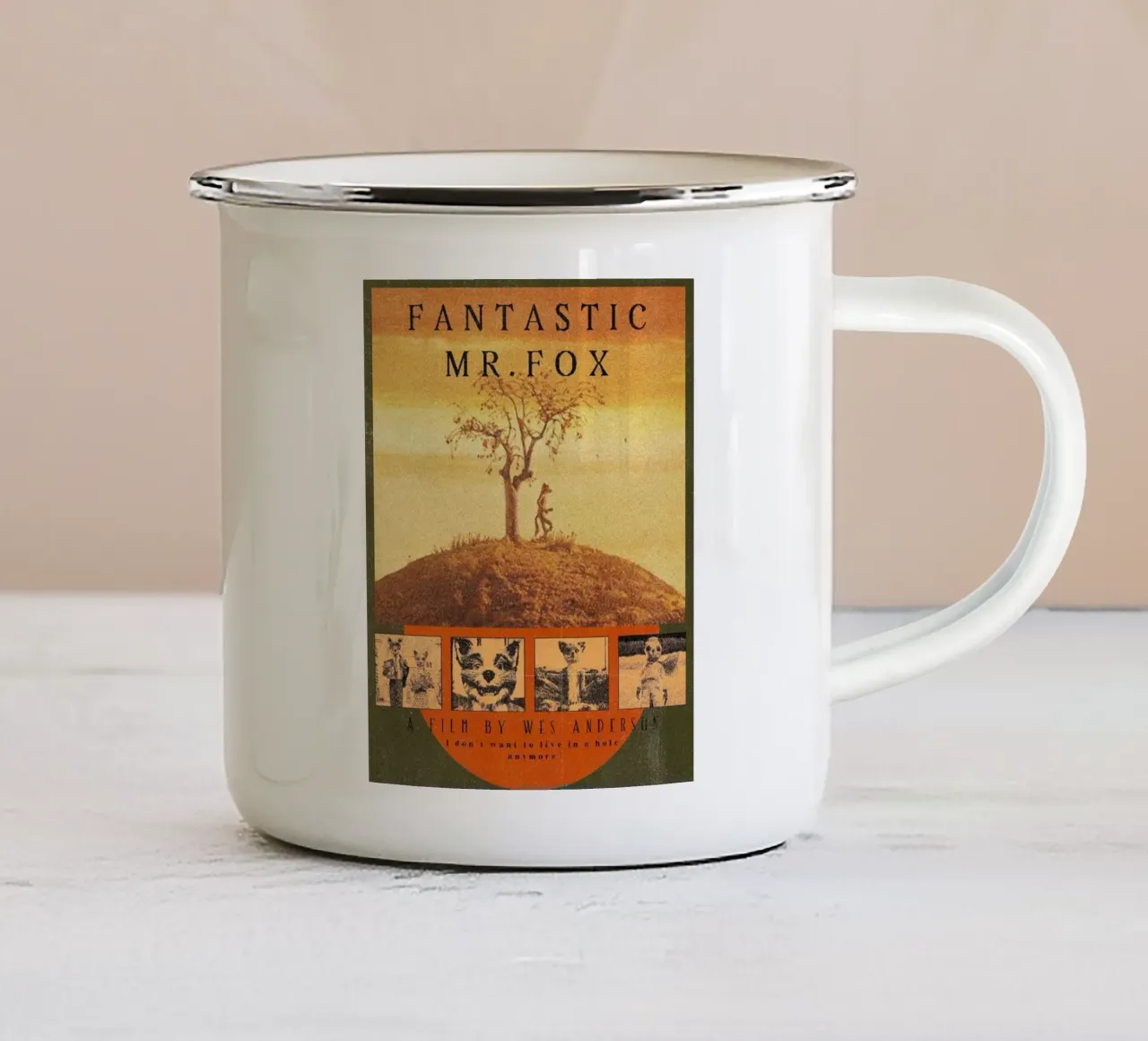 Fantastic Mr Fox tazza in smalto da Alex happy shop