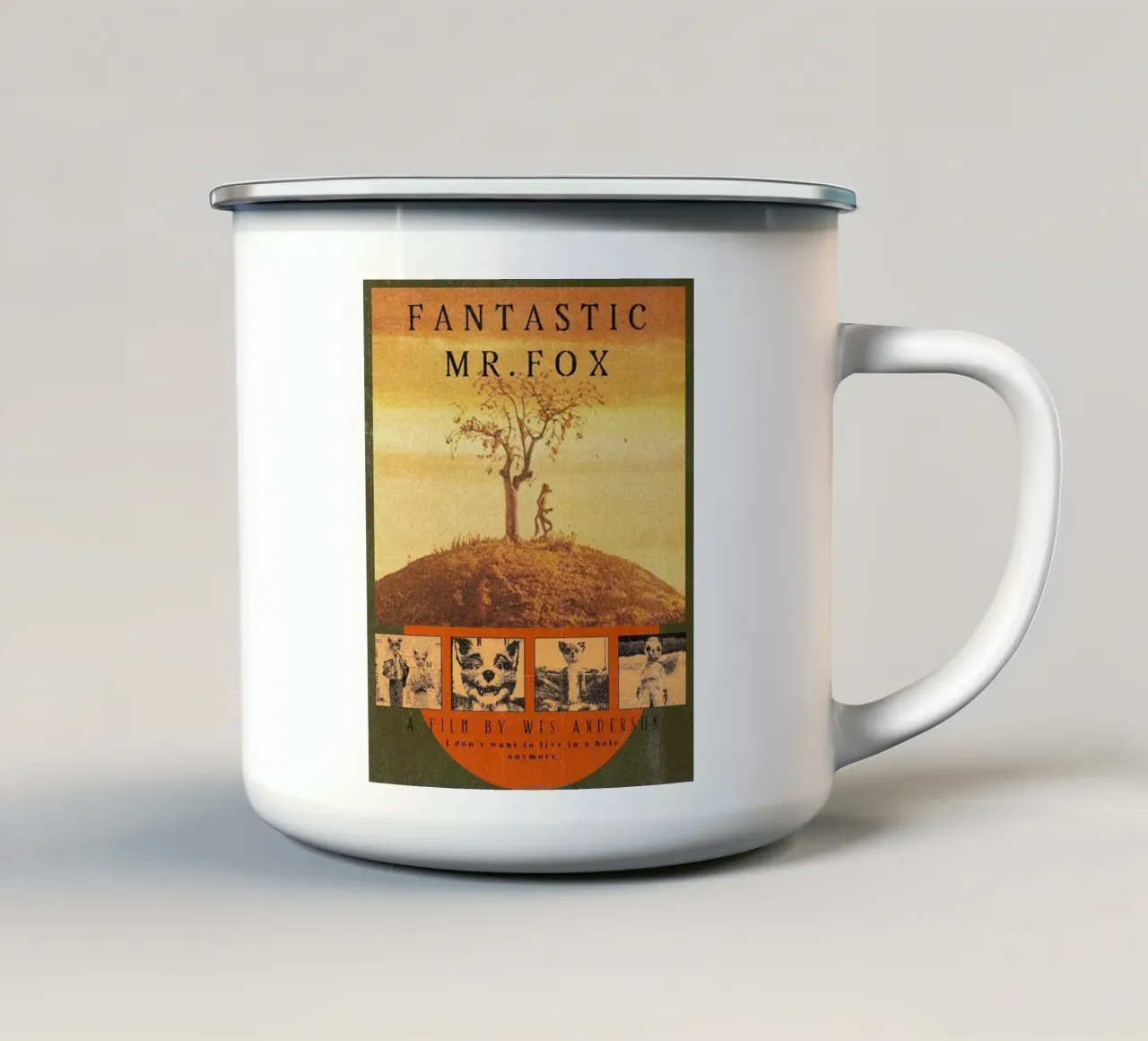 Fantastic Mr Fox tazza in smalto da Alex happy shop