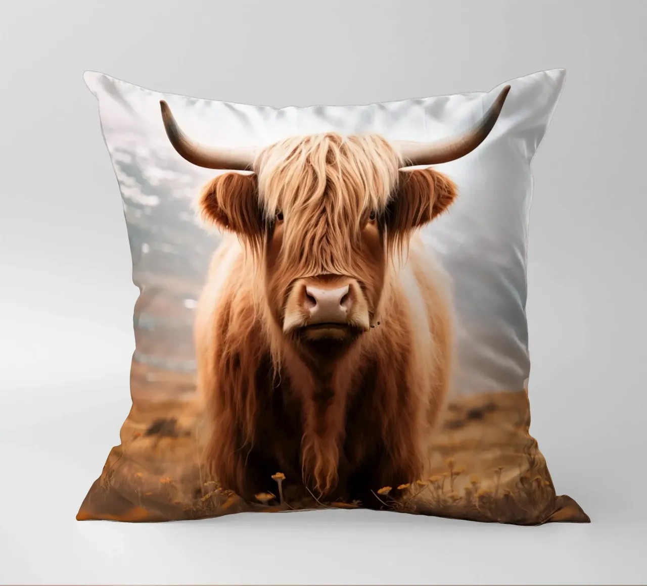Scottish highlander decorative cushion by Imagine