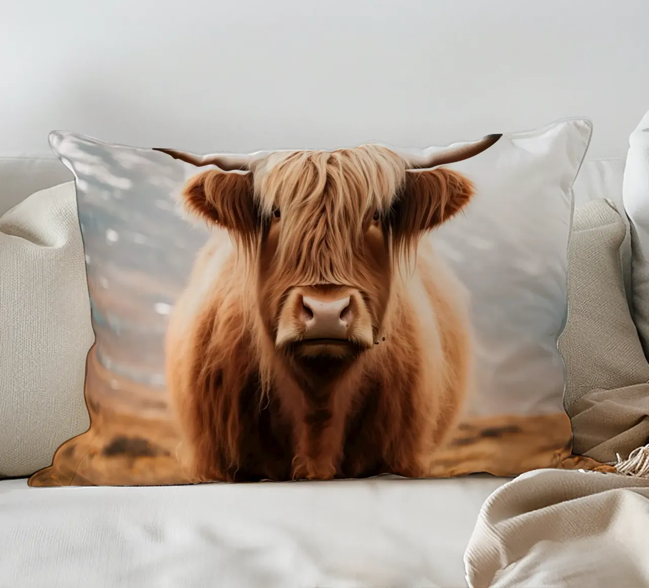 Scottish highlander decorative cushion by Imagine