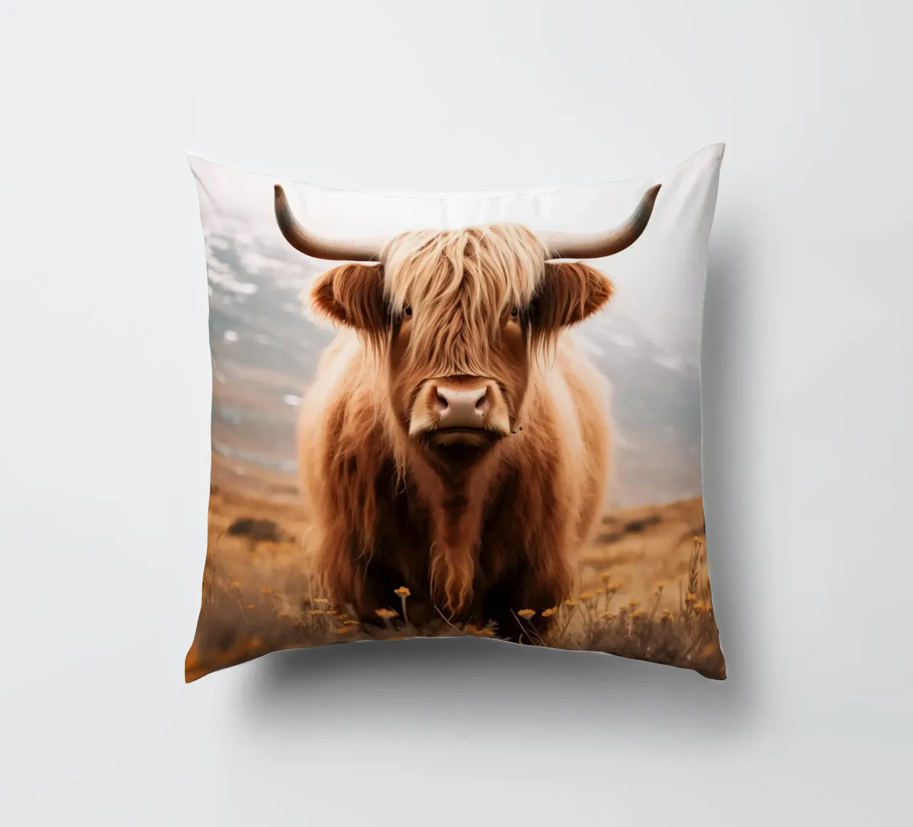 Scottish highlander decorative cushion by Imagine