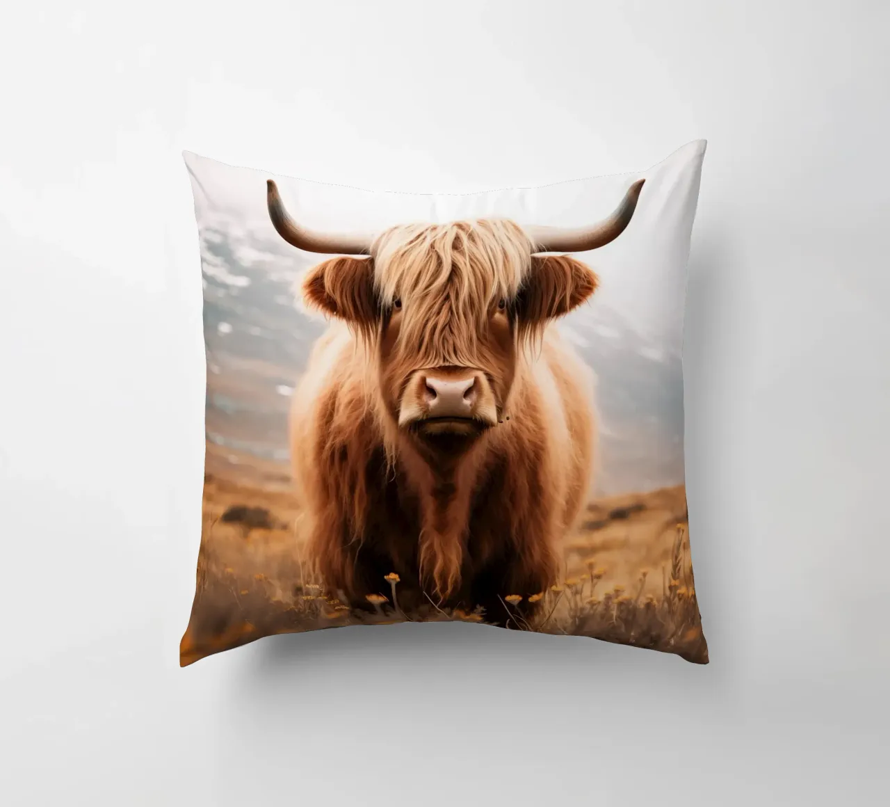 Scottish highlander decorative cushion by Imagine