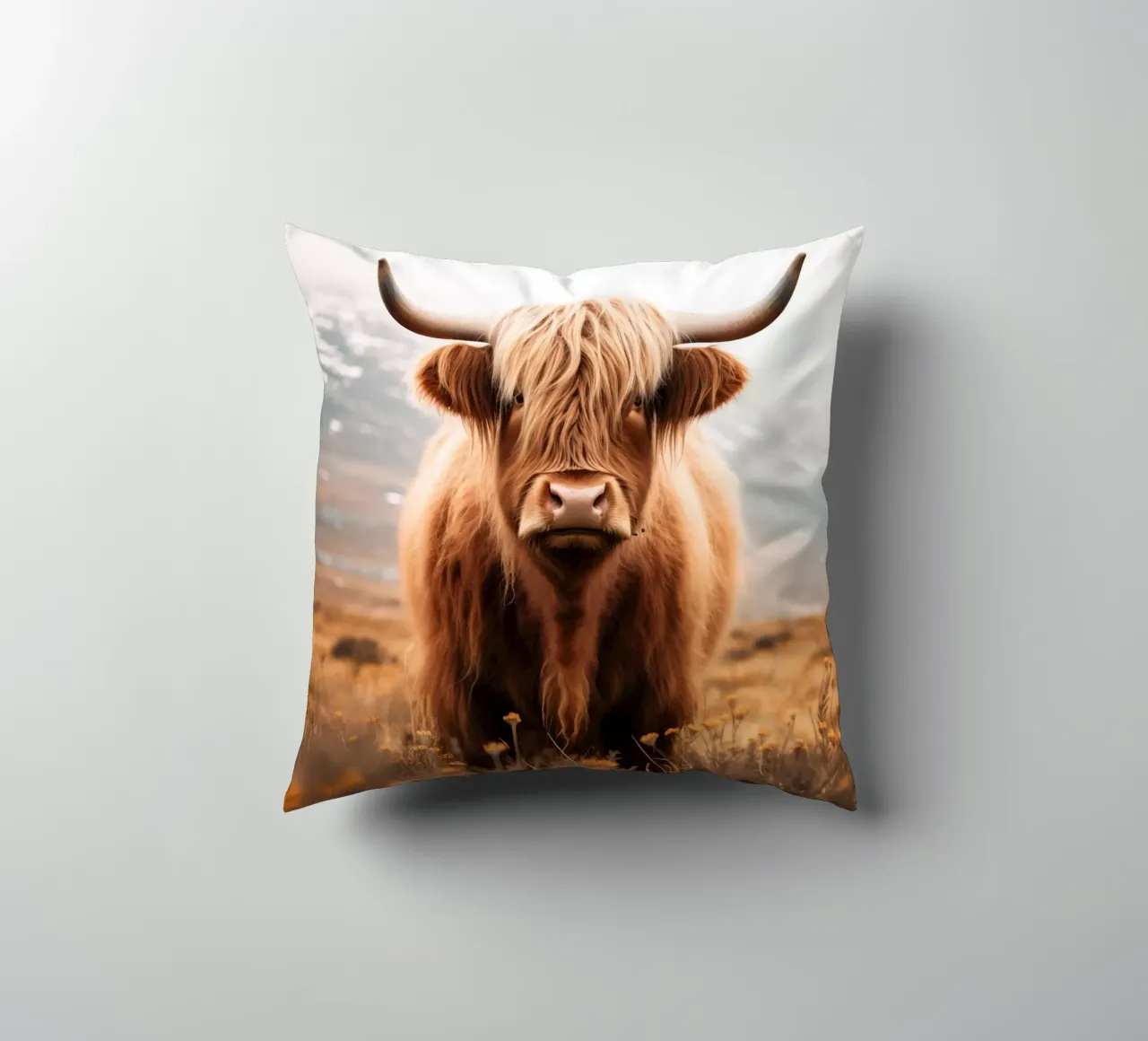 Scottish highlander decorative cushion by Imagine