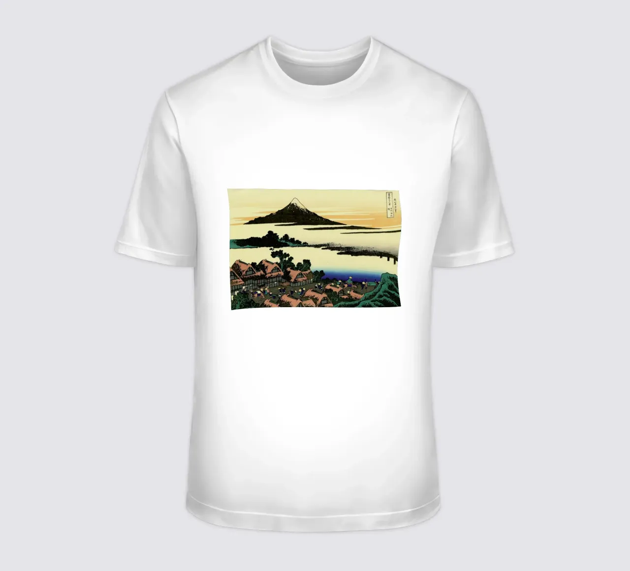 Hokusai - Dawn Near Isawa in Kai Province t-shirt da ARTOTHEK