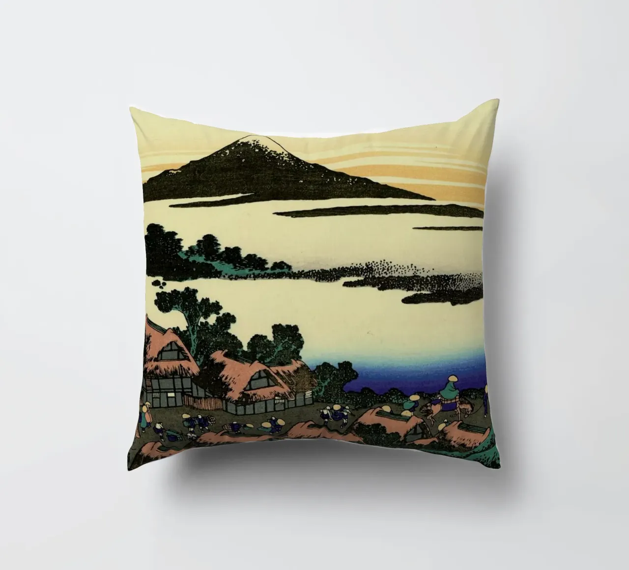 Hokusai - Dawn Near Isawa in Kai Province cuscino da ARTOTHEK
