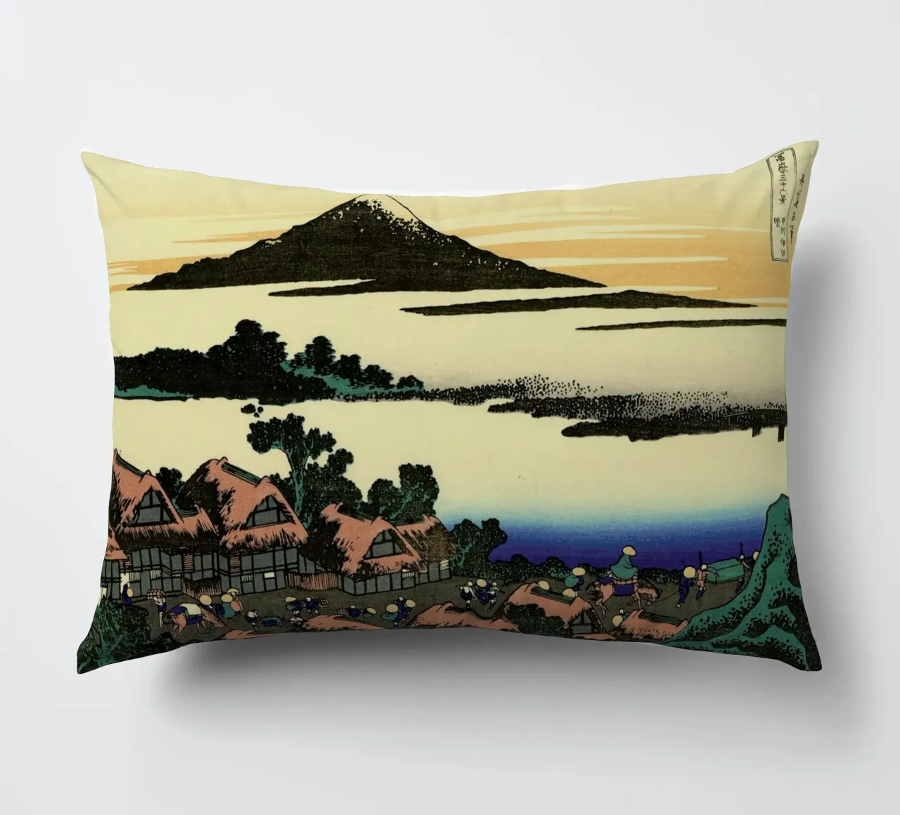 Hokusai - Dawn Near Isawa in Kai Province cuscino da ARTOTHEK