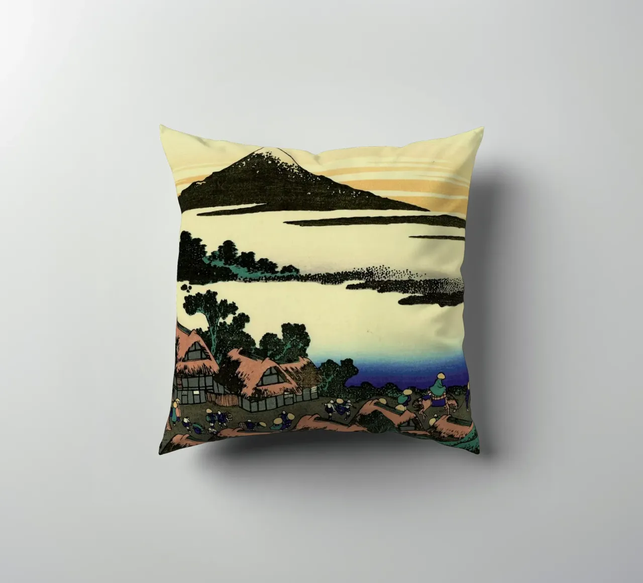 Hokusai - Dawn Near Isawa in Kai Province cuscino da ARTOTHEK