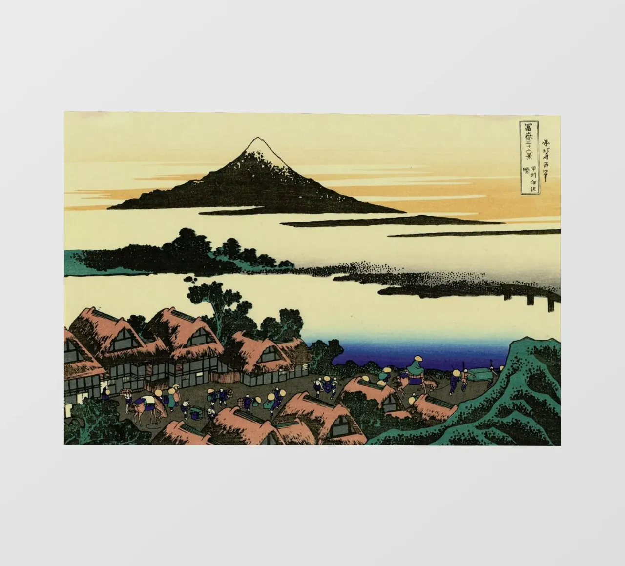 Hokusai - Dawn Near Isawa in Kai Province pellicola backlit da ARTOTHEK