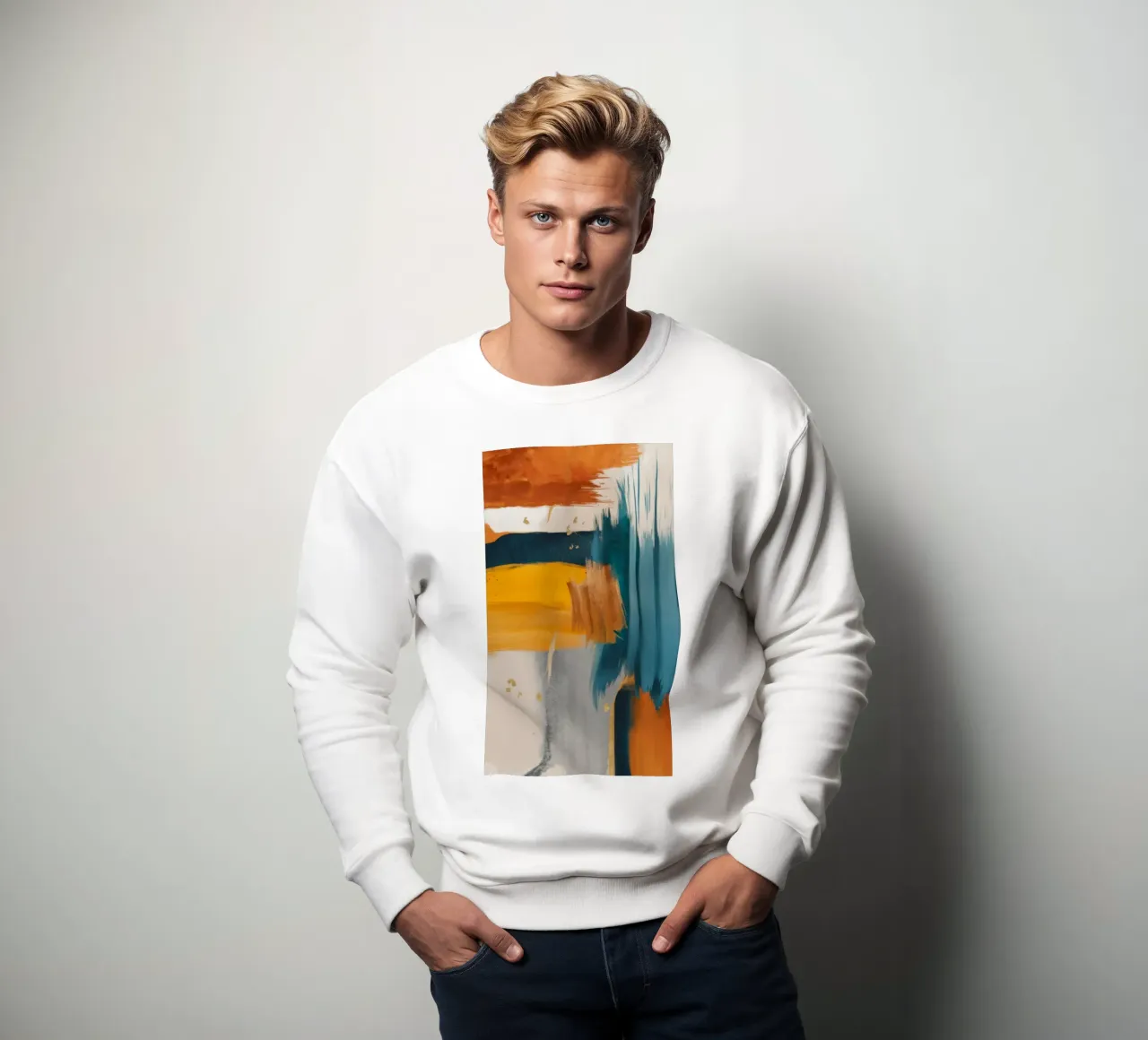 Split Stroke Vibrance sweatshirt by Monarch Arc