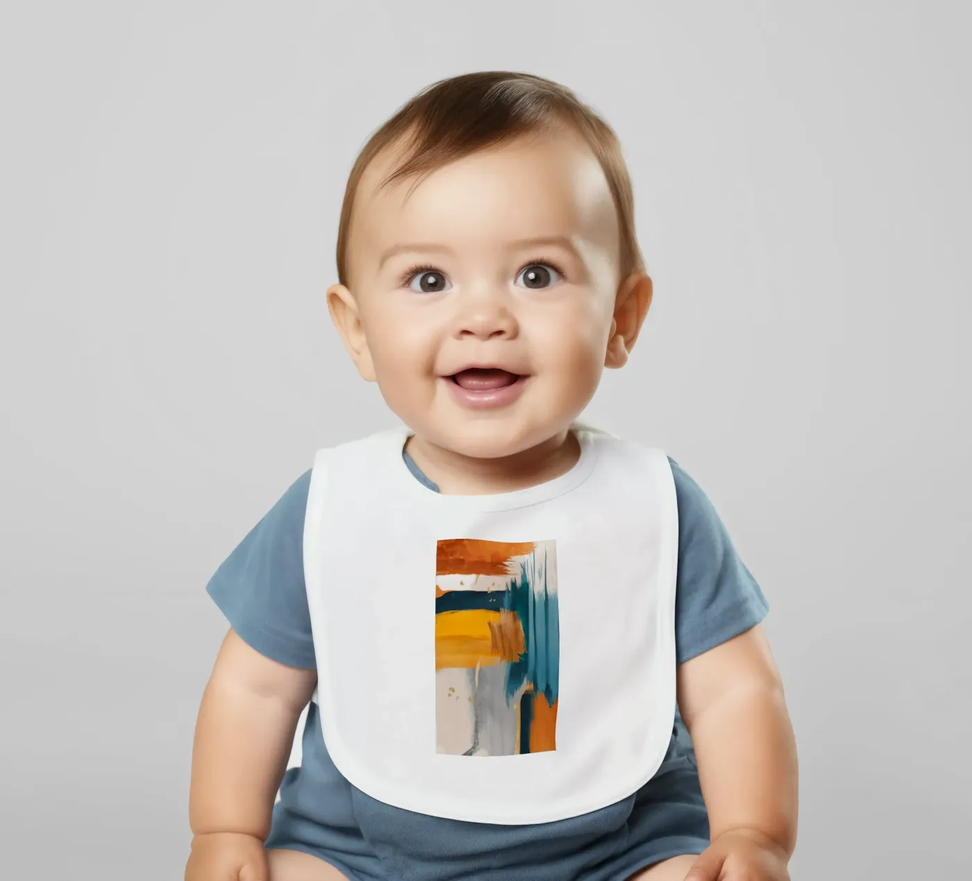 Split Stroke Vibrance baby bib by Monarch Arc