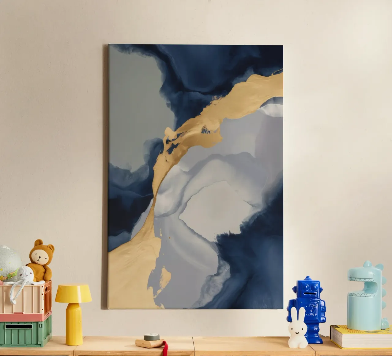 Schemering Kustrimp canvas met Baklijst van Monarch Arc