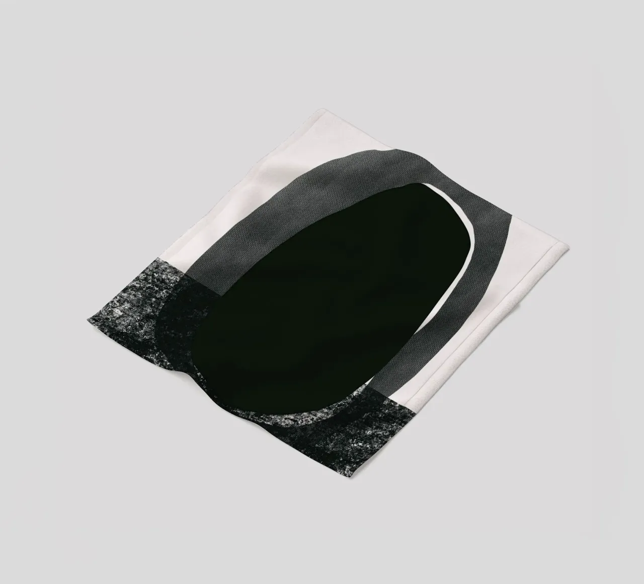 Composizione nera 02 coperta in pile da Little Dean