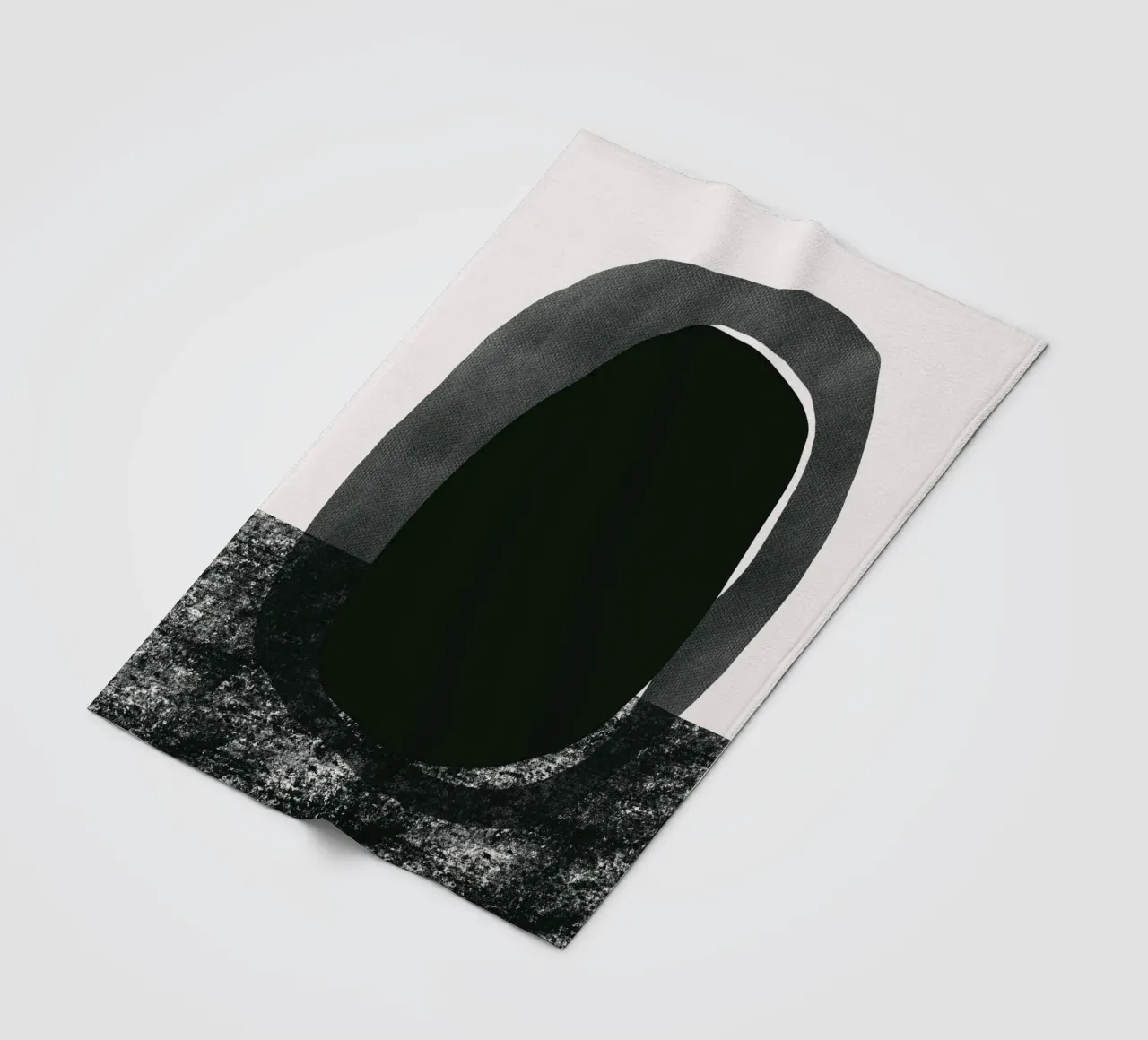 Composizione nera 02 coperta in pile da Little Dean