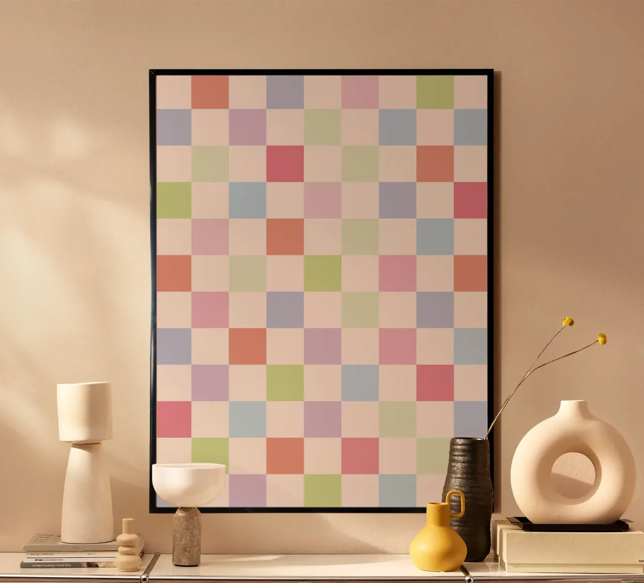 Funky Checkerboard 02 poster de Paigaam Studio