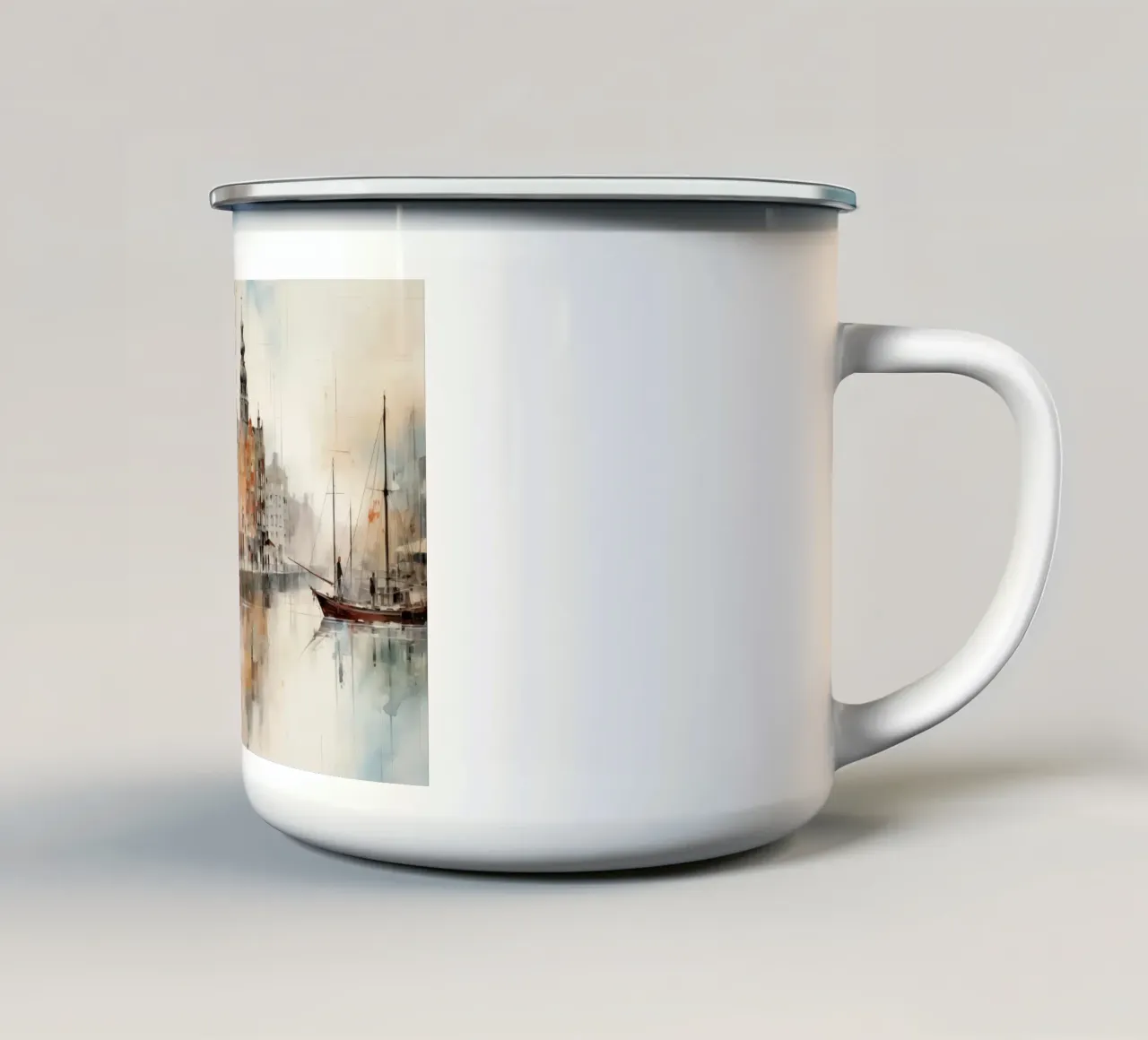 Proprietà sul canale tazza in smalto da Imagine