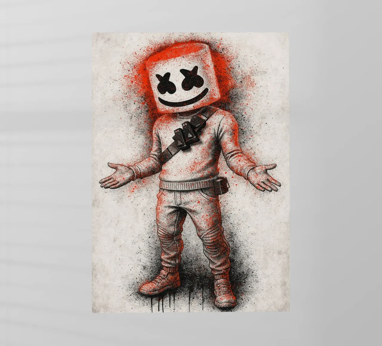 Marshmallow Fortnite pellicola backlit da FreeArtStudio