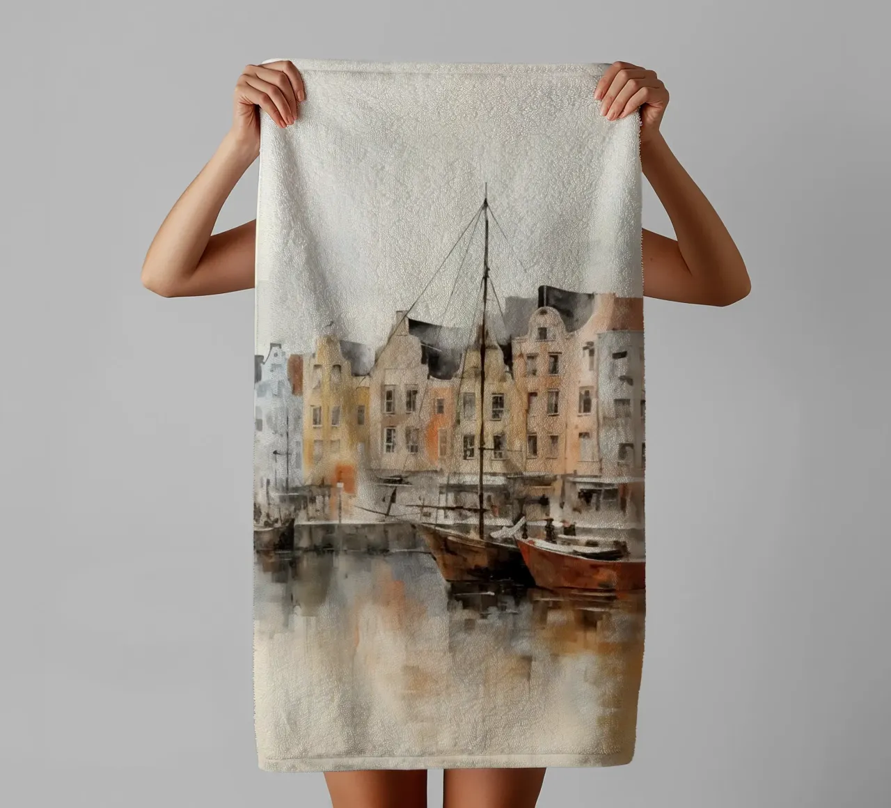 Canal building towel by Imagine