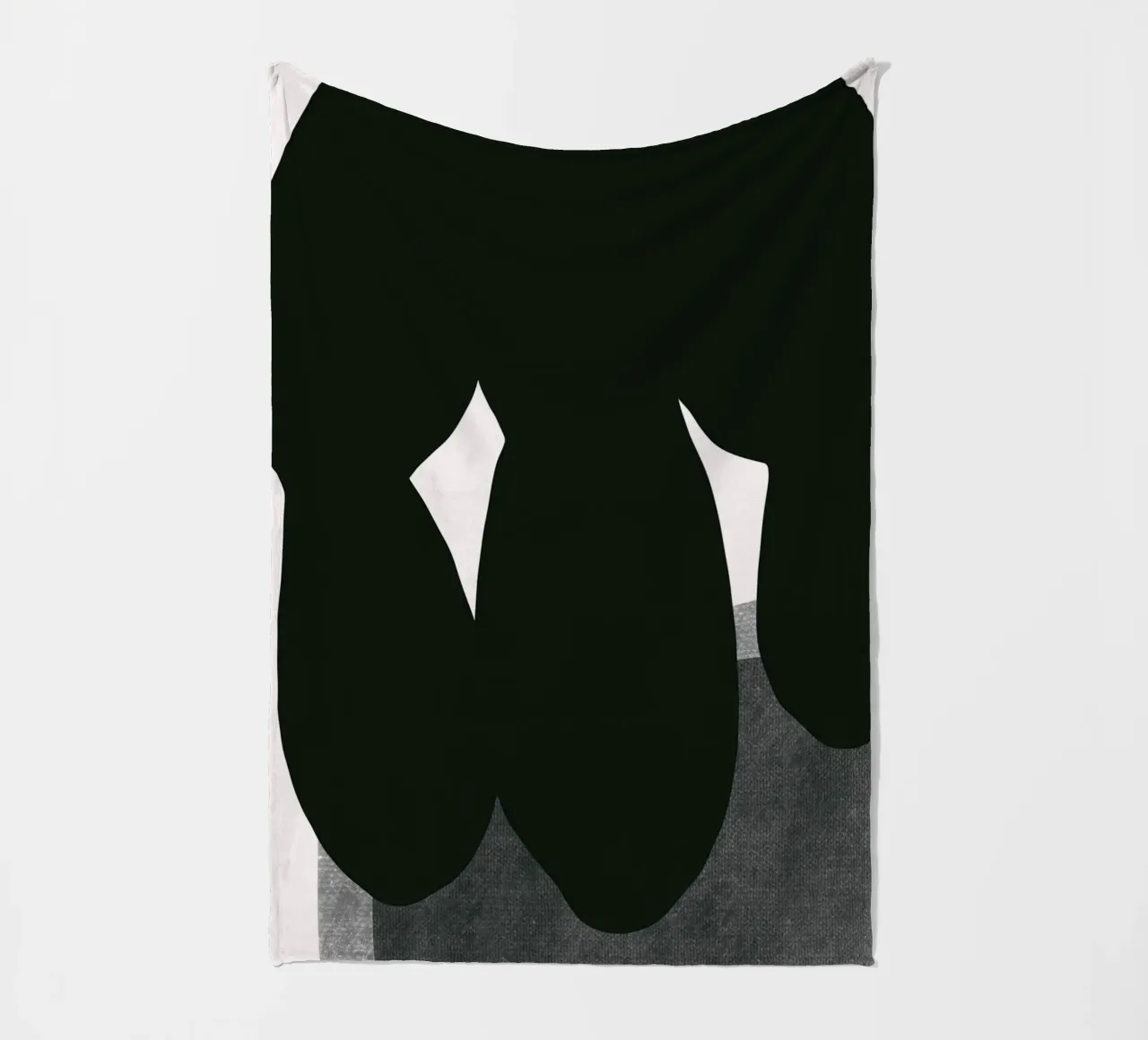Black composition 03 fleece blanket by Little Dean