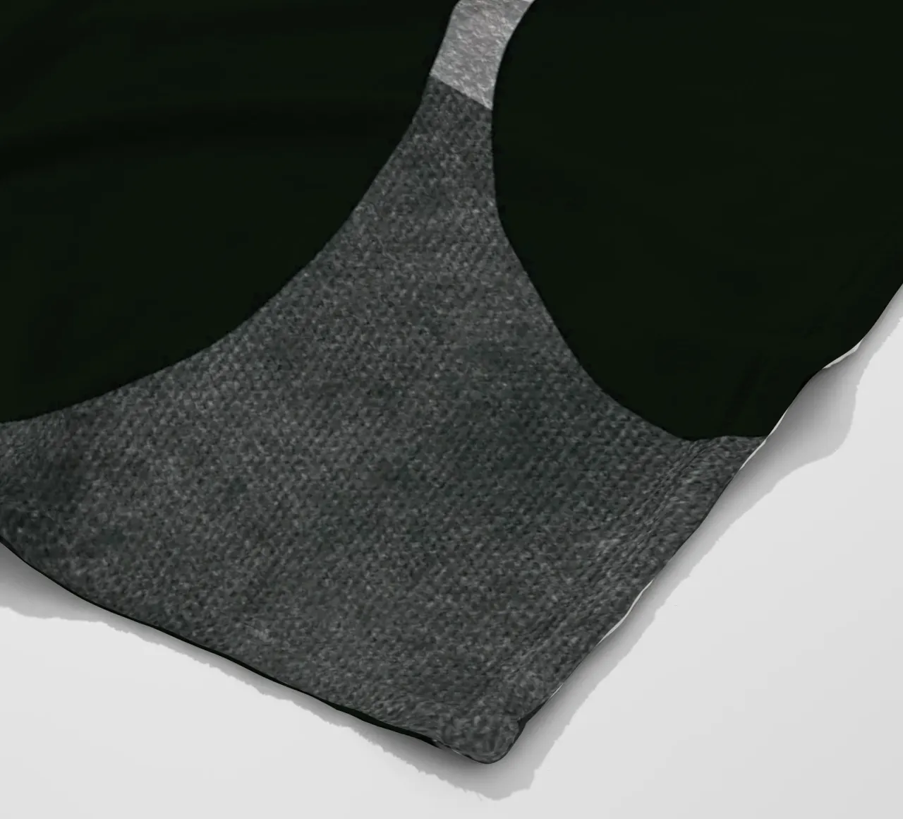 Black composition 03 fleece blanket by Little Dean