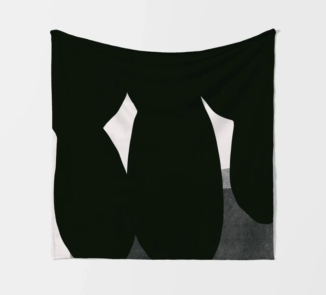 Black composition 03 fleece blanket by Little Dean