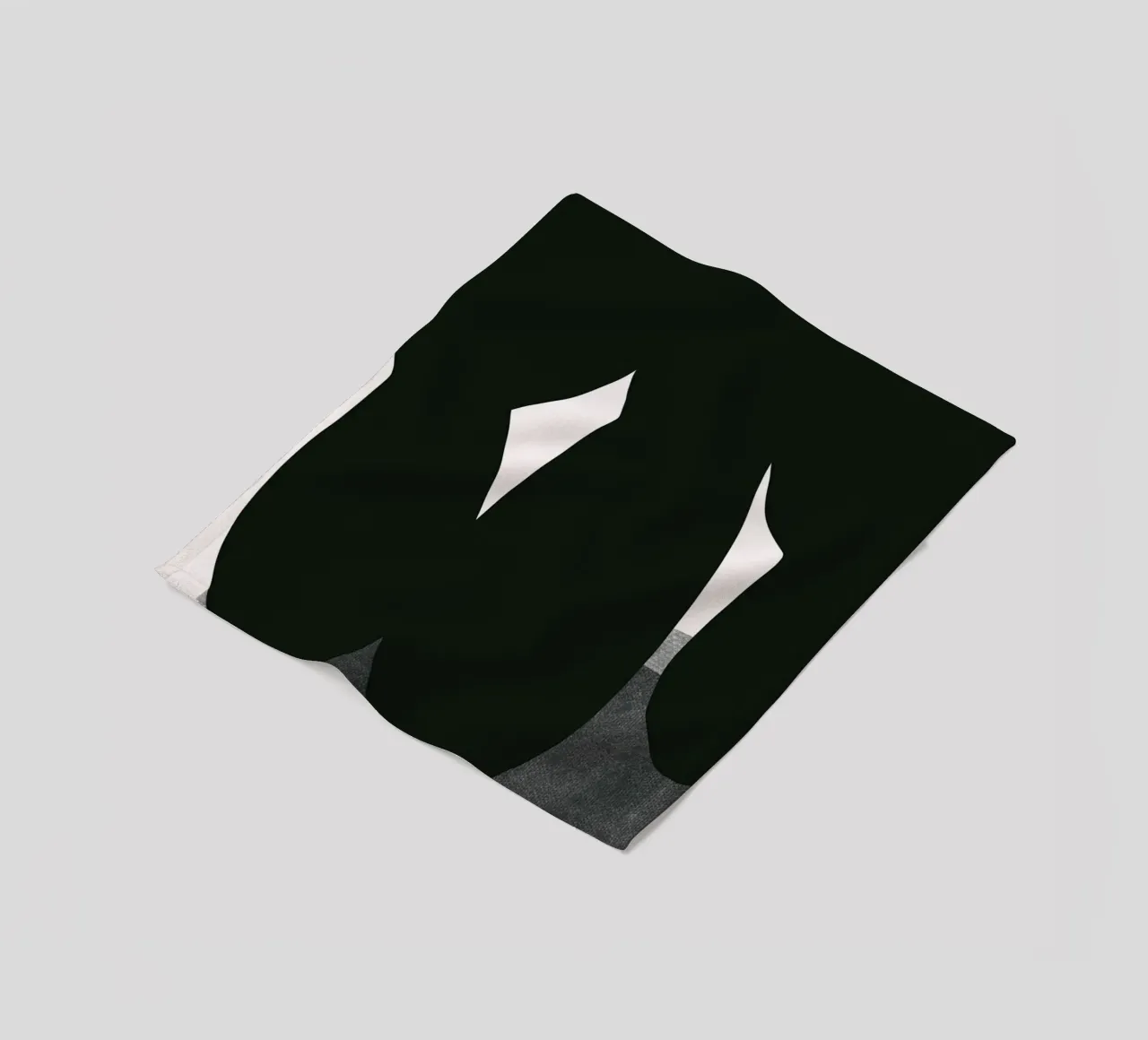 Black composition 03 fleece blanket by Little Dean