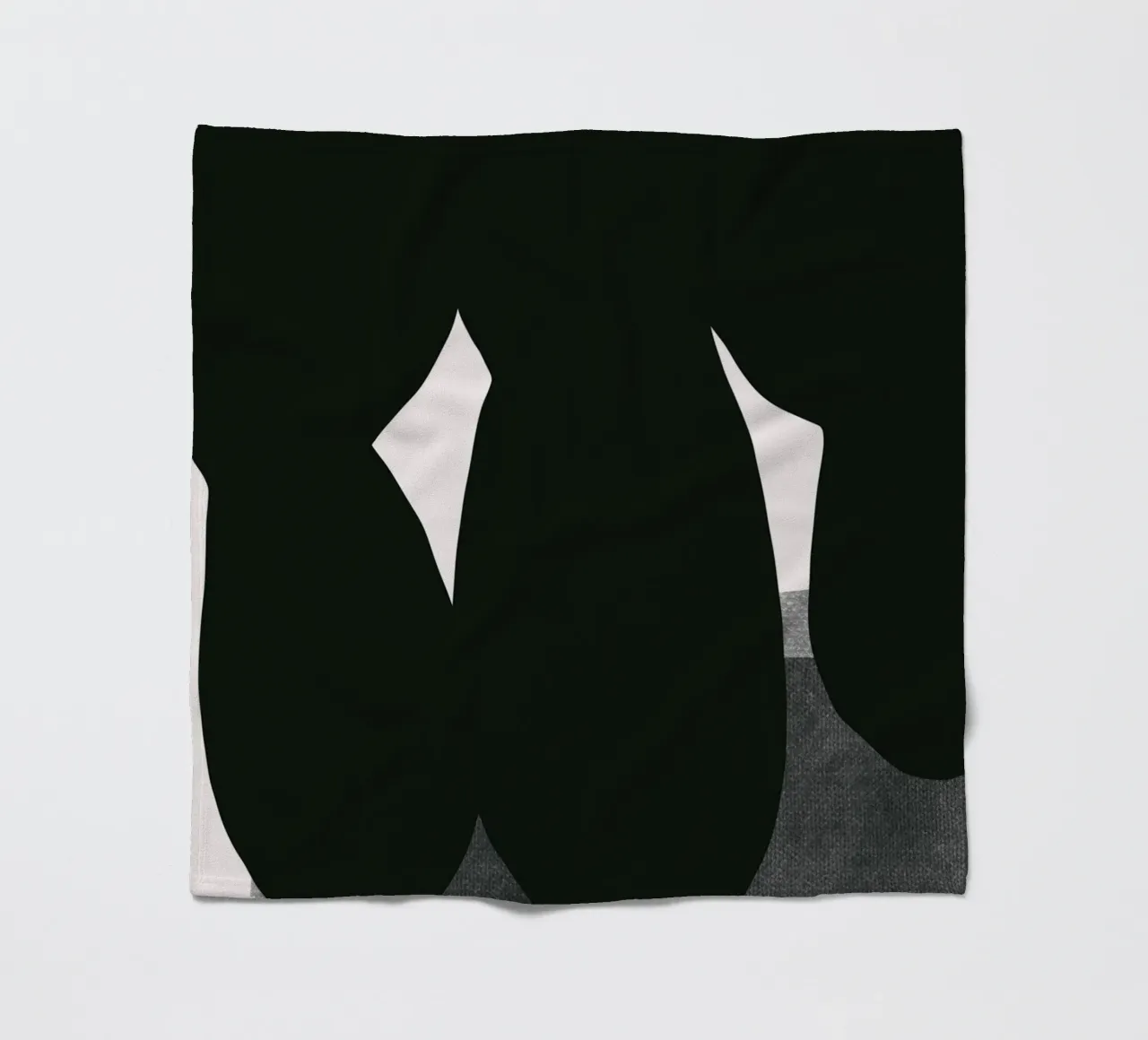 Black composition 03 fleece blanket by Little Dean