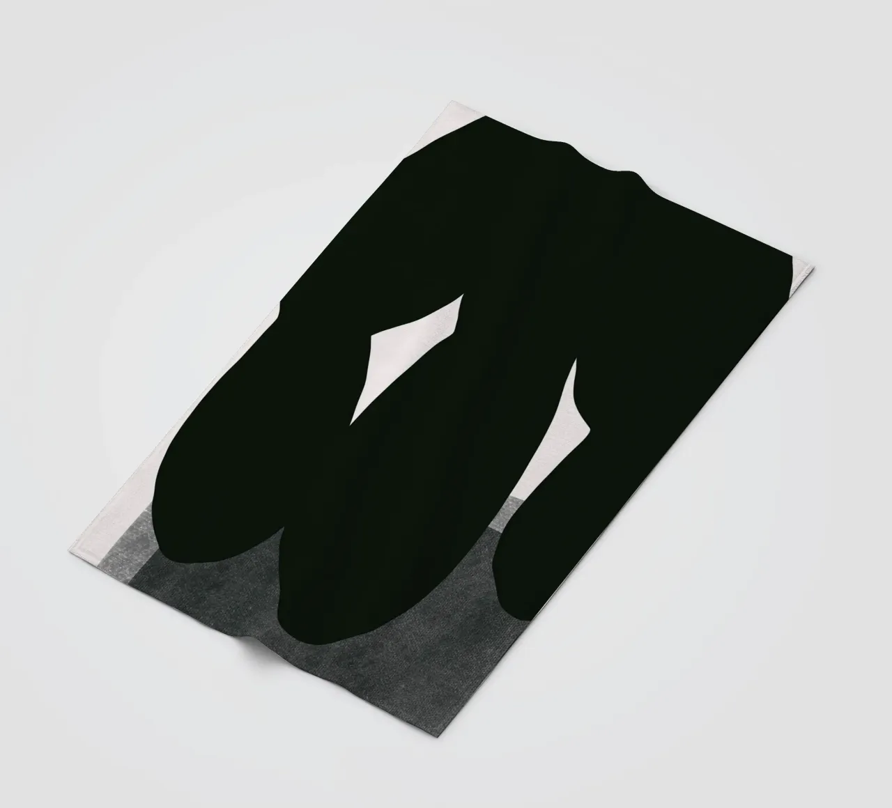 Black composition 03 fleece blanket by Little Dean
