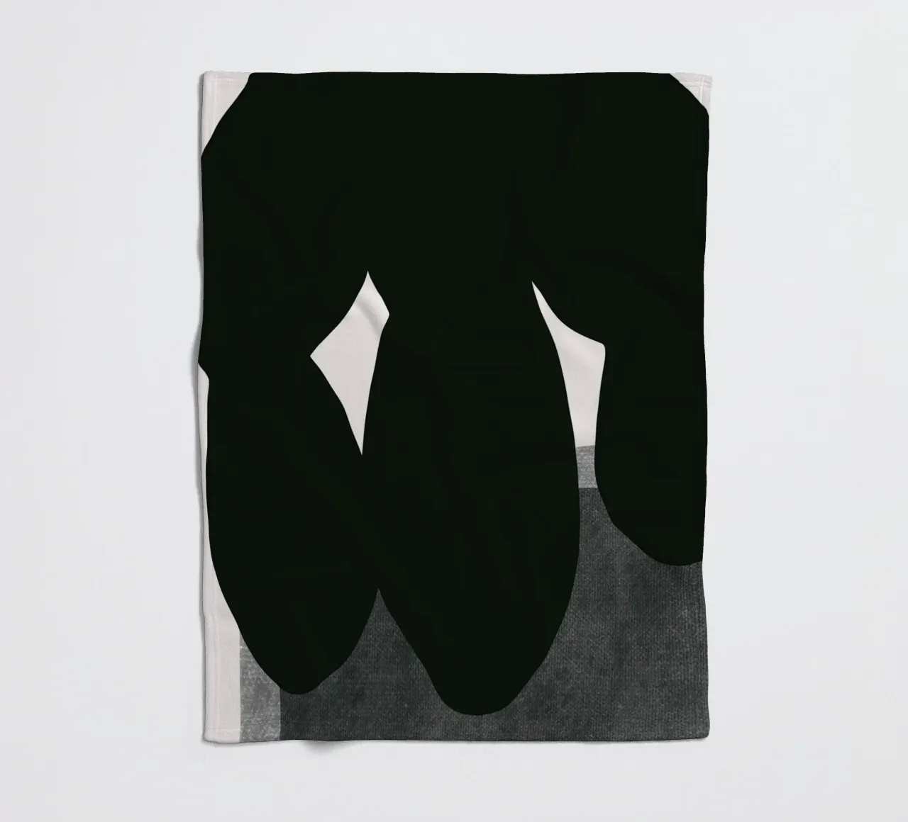 Black composition 03 fleece blanket by Little Dean