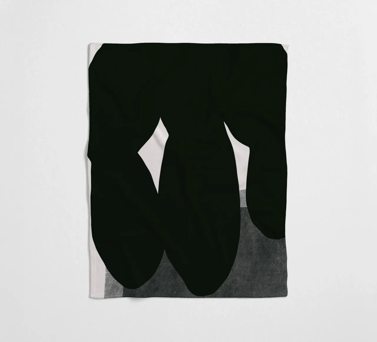 Black composition 03 fleece blanket by Little Dean