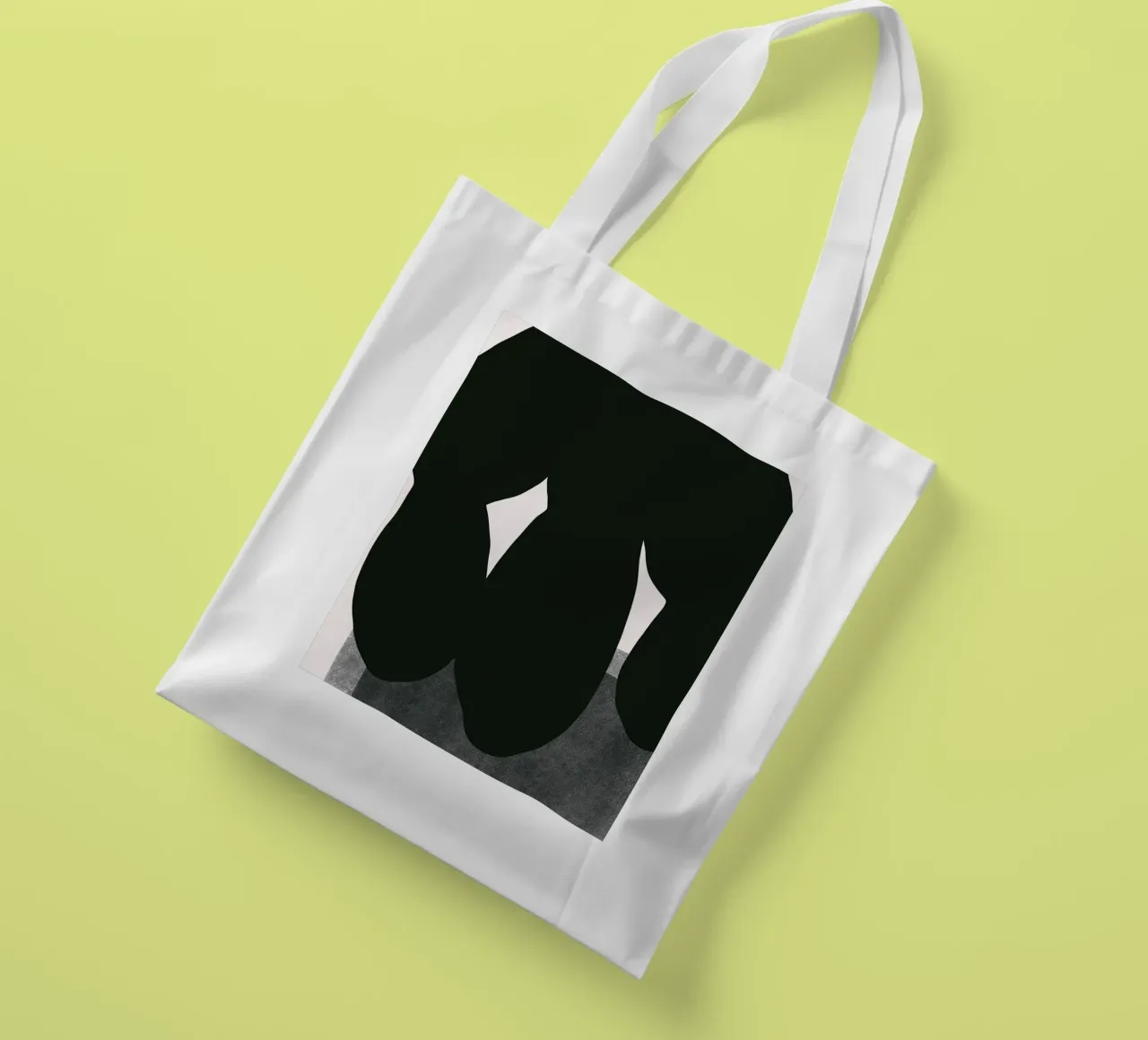 Black composition 03 tote bag by Little Dean