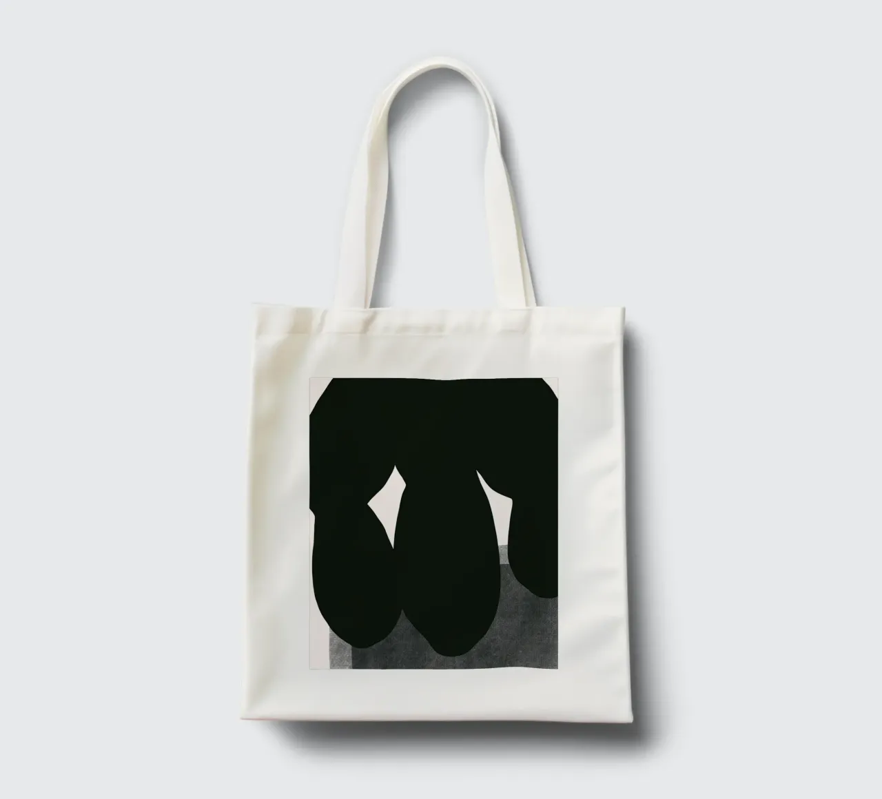 Black composition 03 tote bag by Little Dean