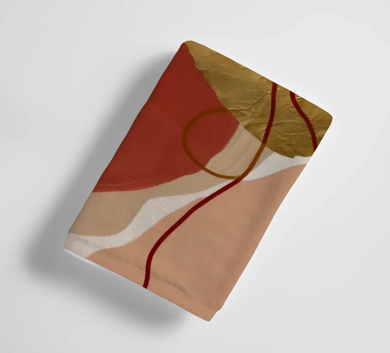 Crimson Fold Line towel by Monarch Arc