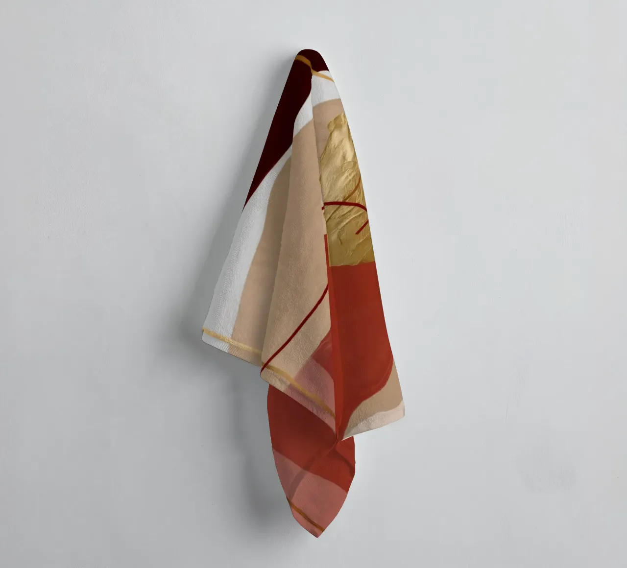Crimson Fold Line towel by Monarch Arc