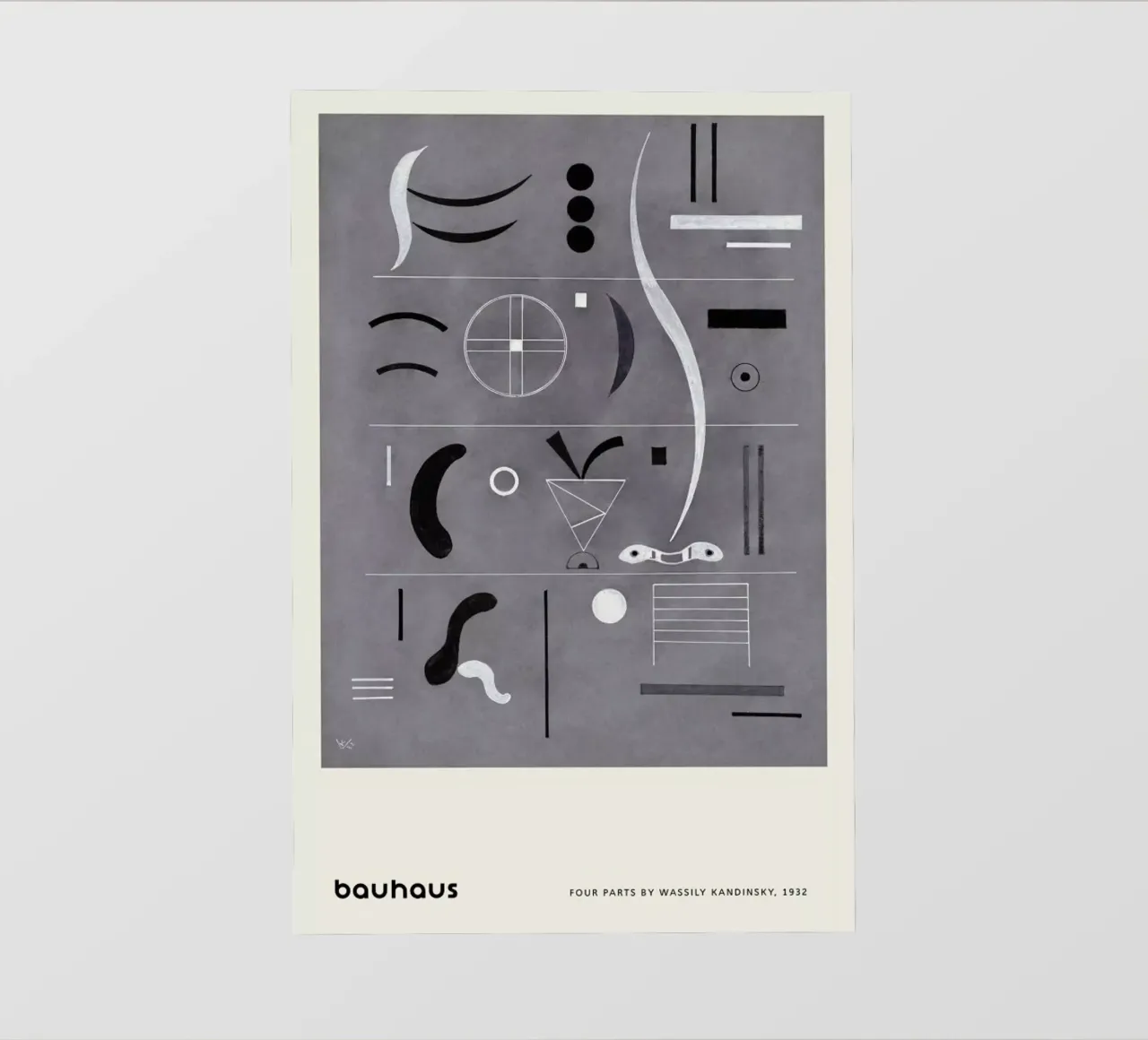 Kandinsky - Four Parts pellicola backlit da Vintage by JUNIQE