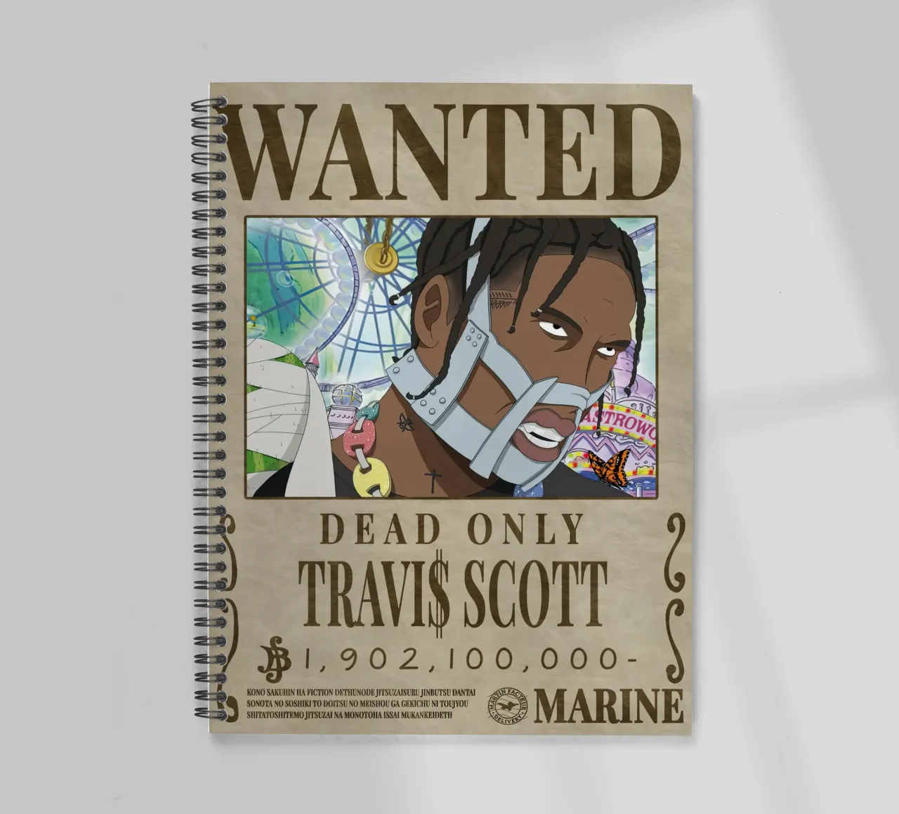 Wanted Travis Scott spiral notebook by Green