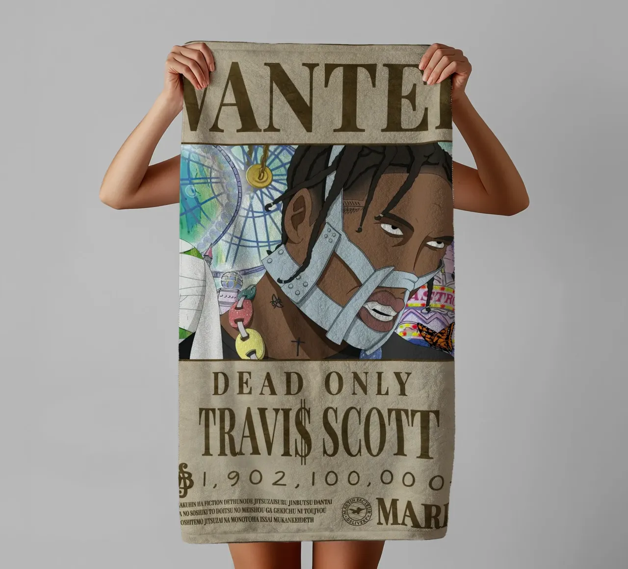 Gezocht Travis Scott badhanddoek van Green