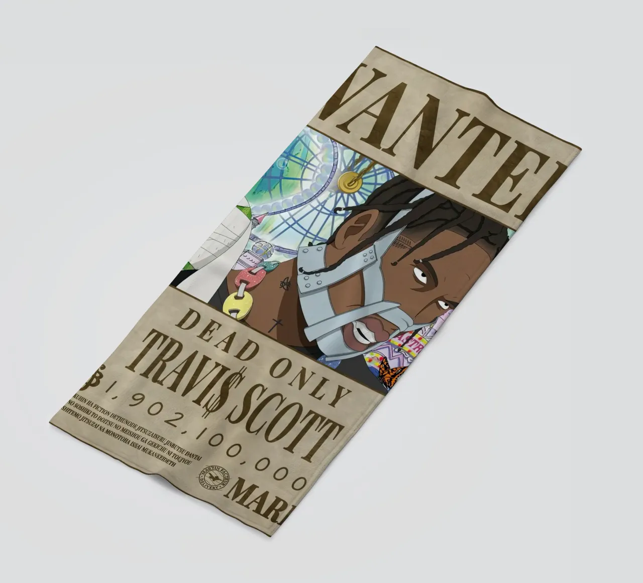 Wanted Travis Scott beach towel by Green