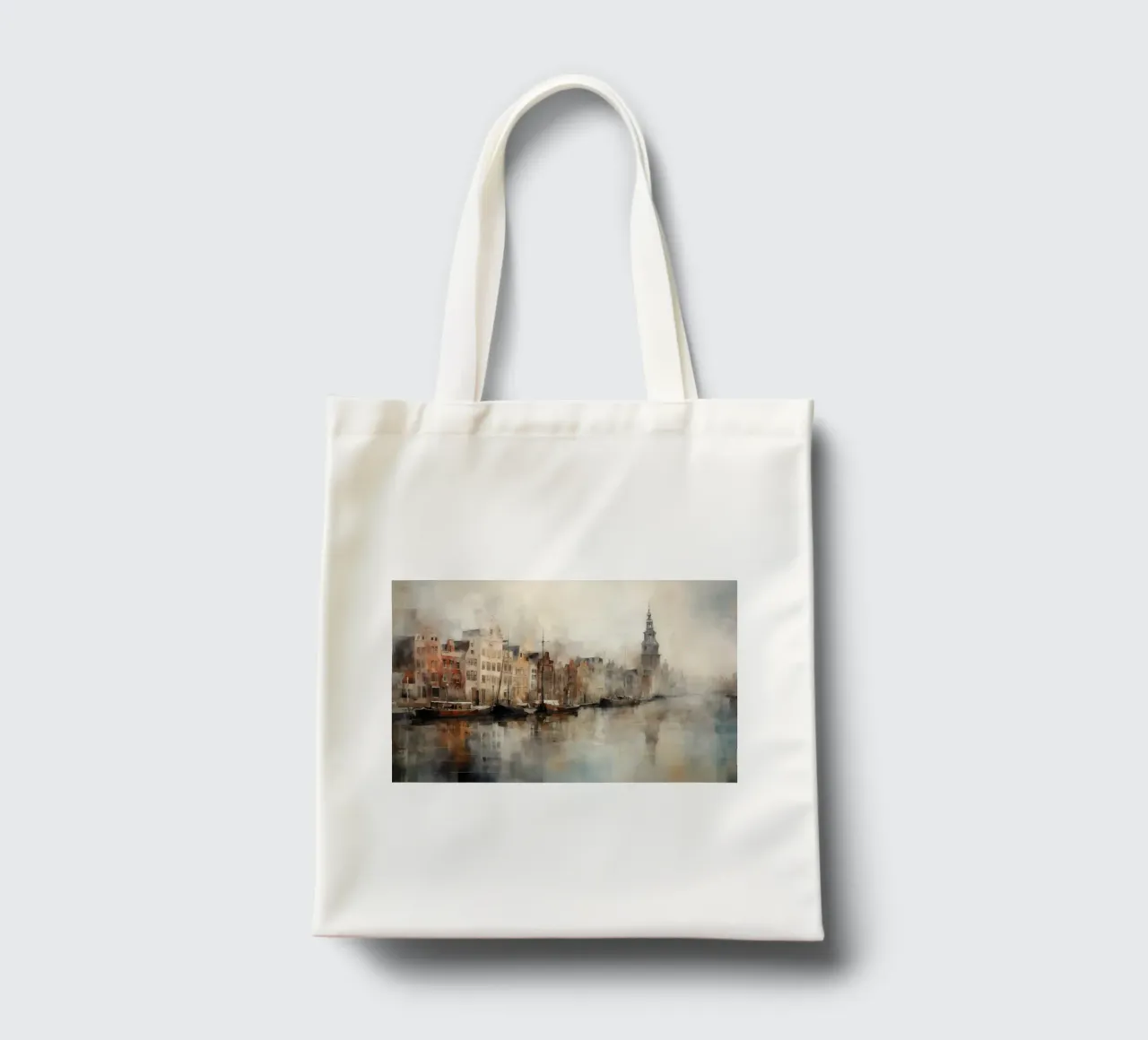 Città portuale borsa in juta da Imagine