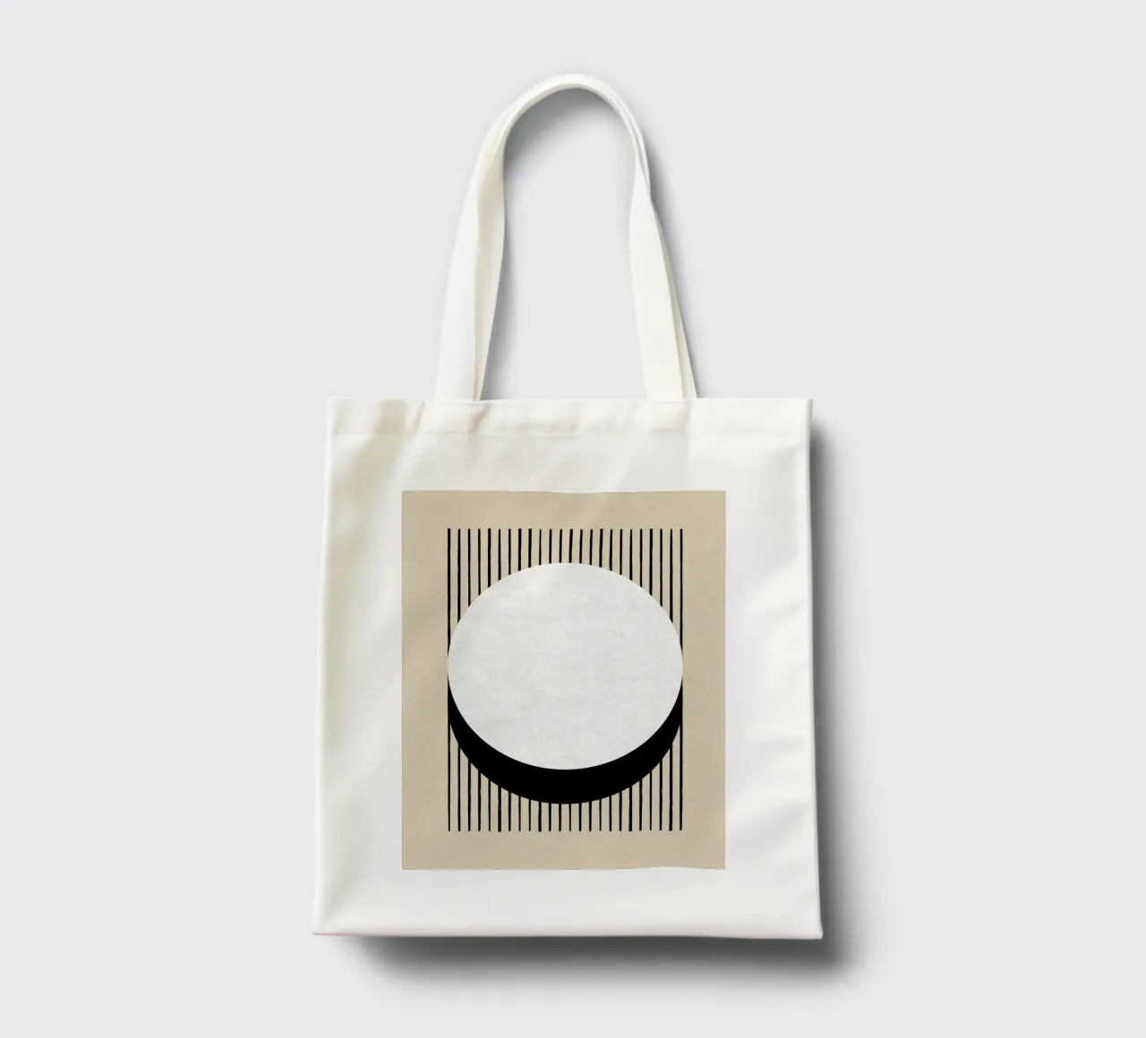 Cerchio a strisce bianche e nere borsa in juta da MoonlightPrint