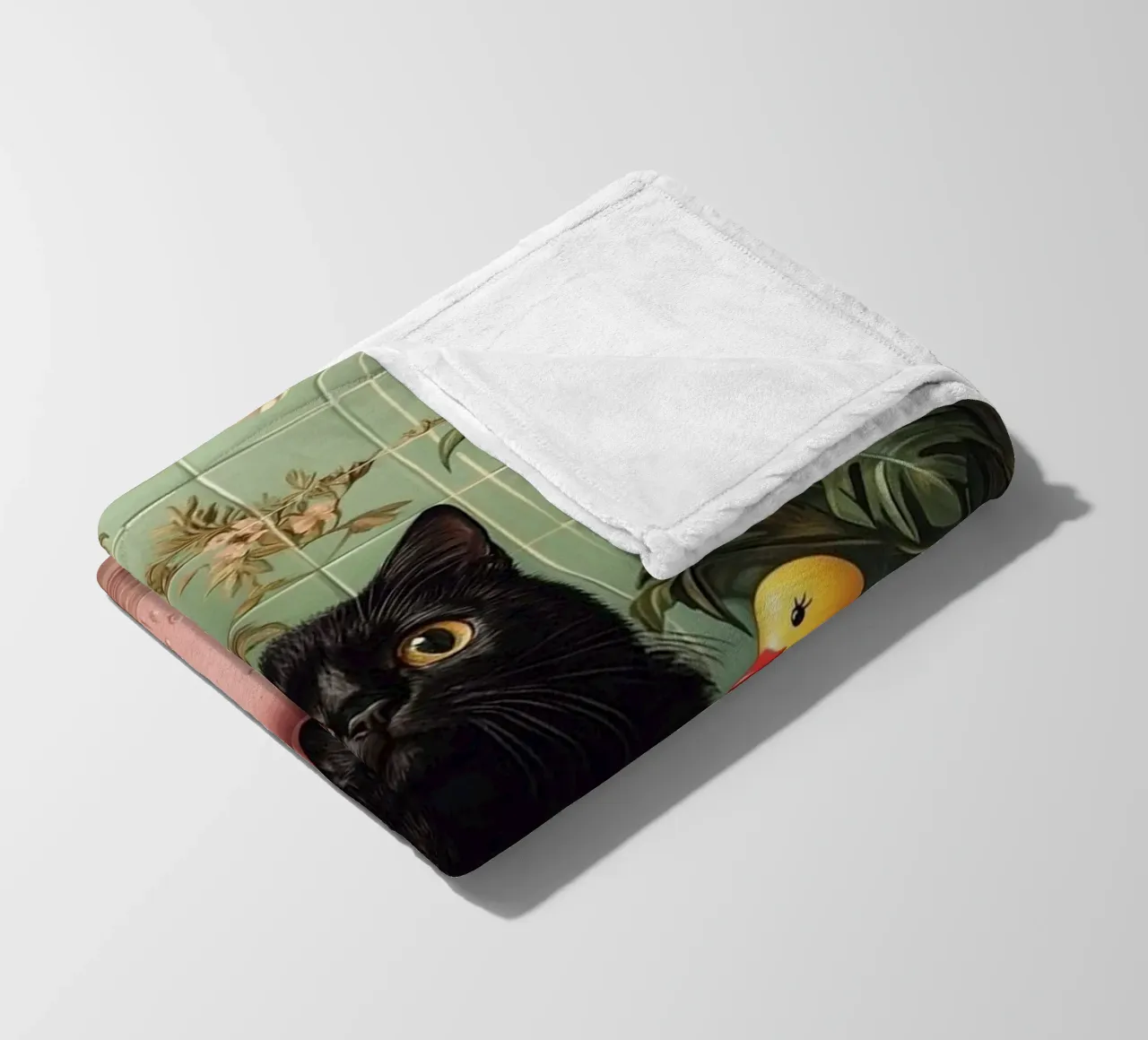 Un gatto che gioca in bagno coperta in pile da Betty Shops