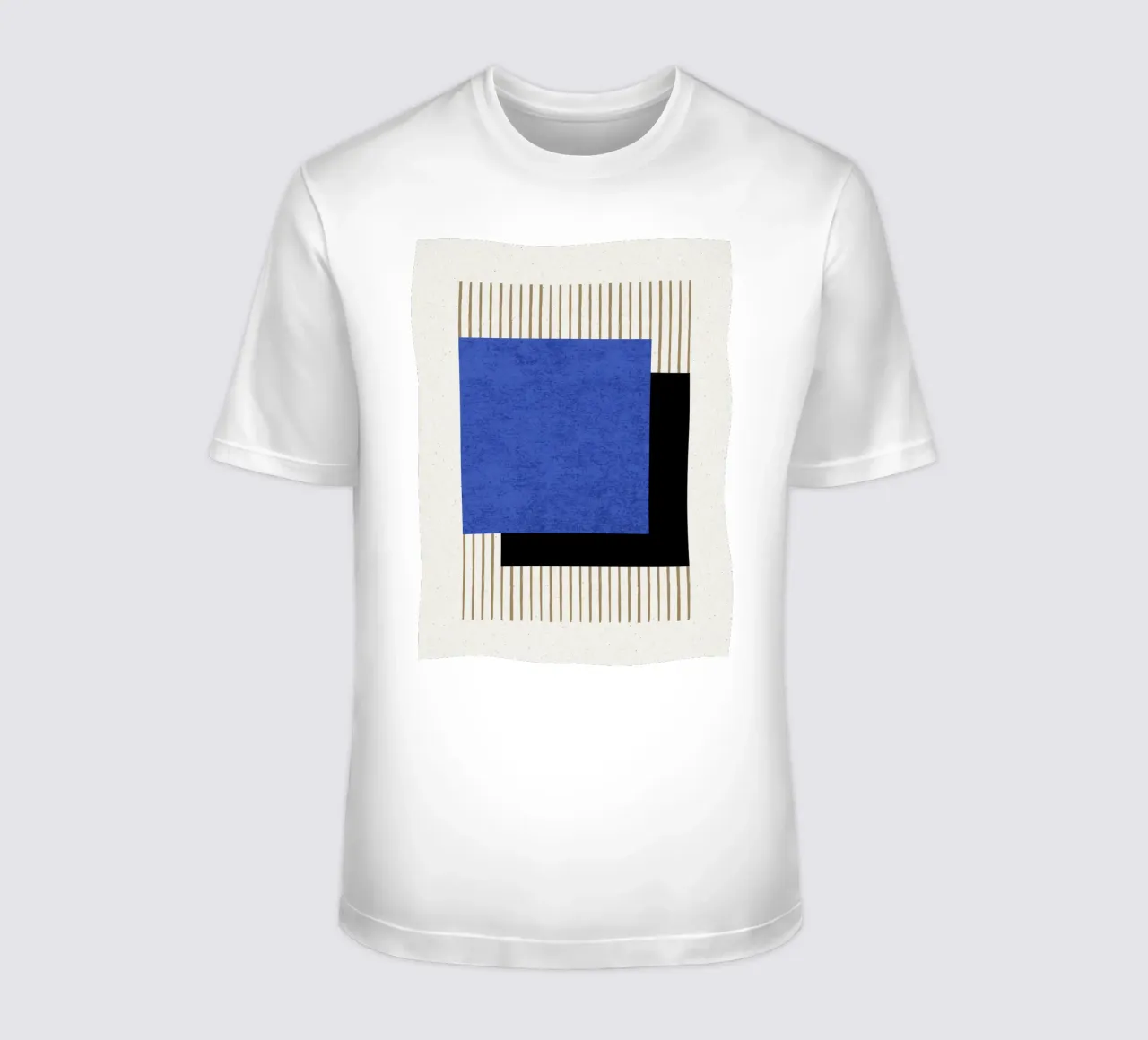 Quadrato a righe blu navy t-shirt da MoonlightPrint