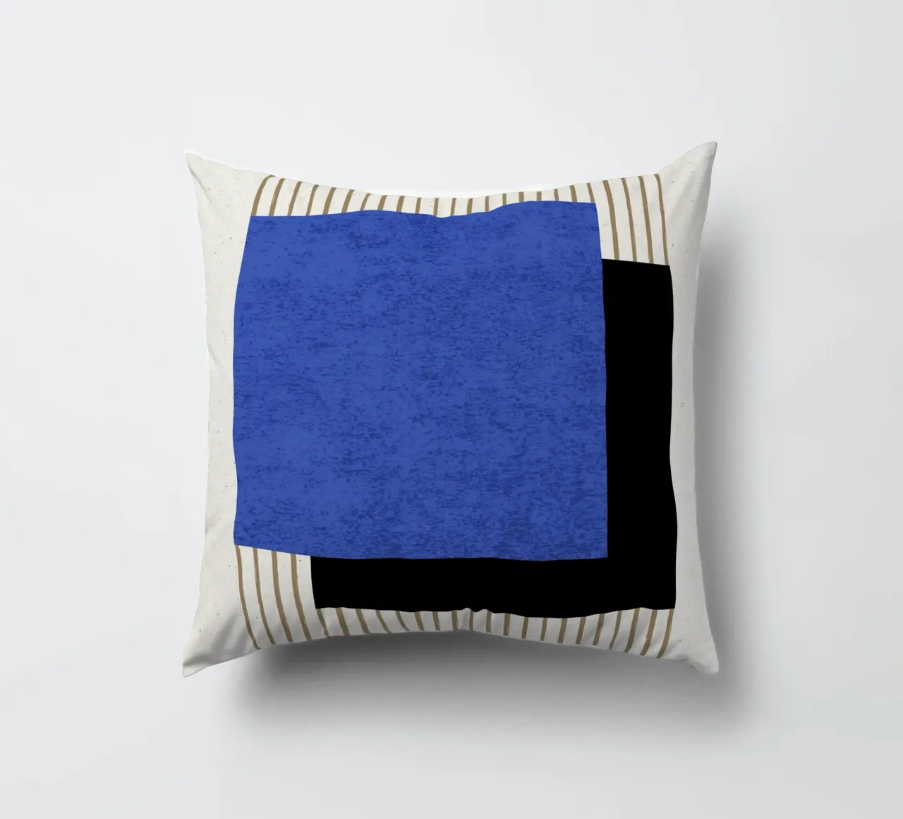 Quadrato a righe blu navy cuscino da MoonlightPrint