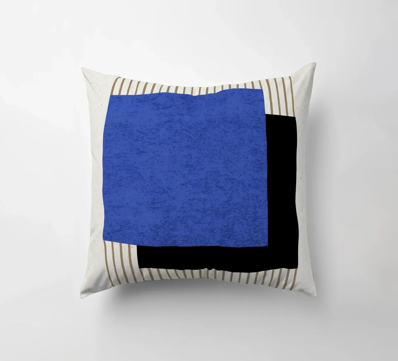 Quadrato a righe blu navy cuscino da MoonlightPrint