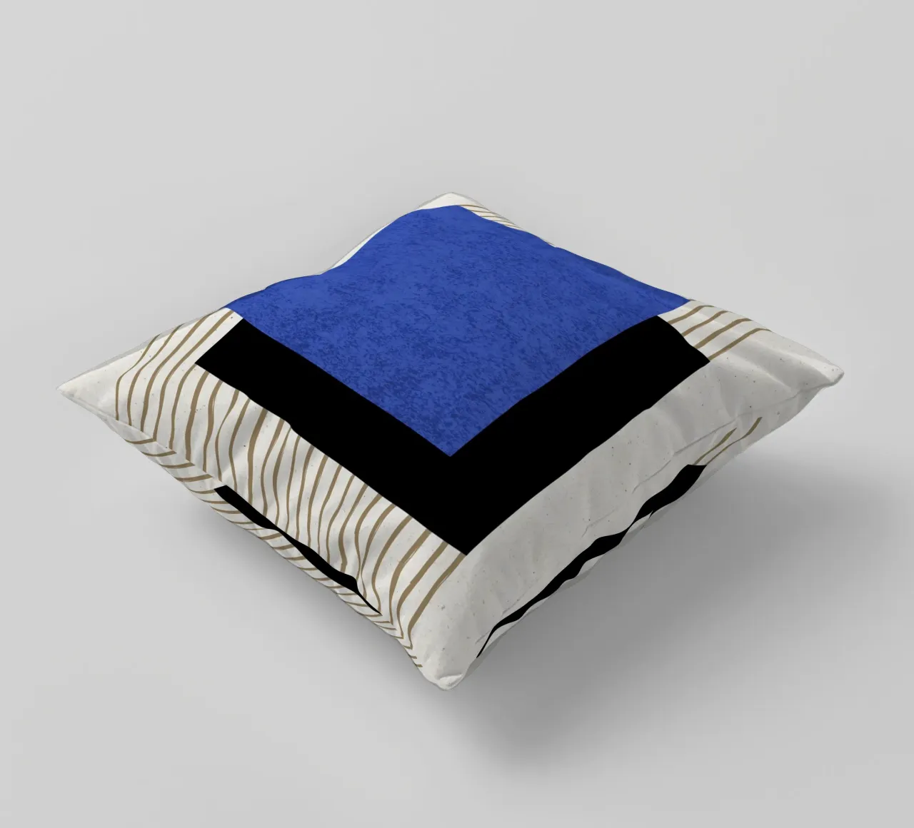 Quadrato a righe blu navy cuscino da MoonlightPrint